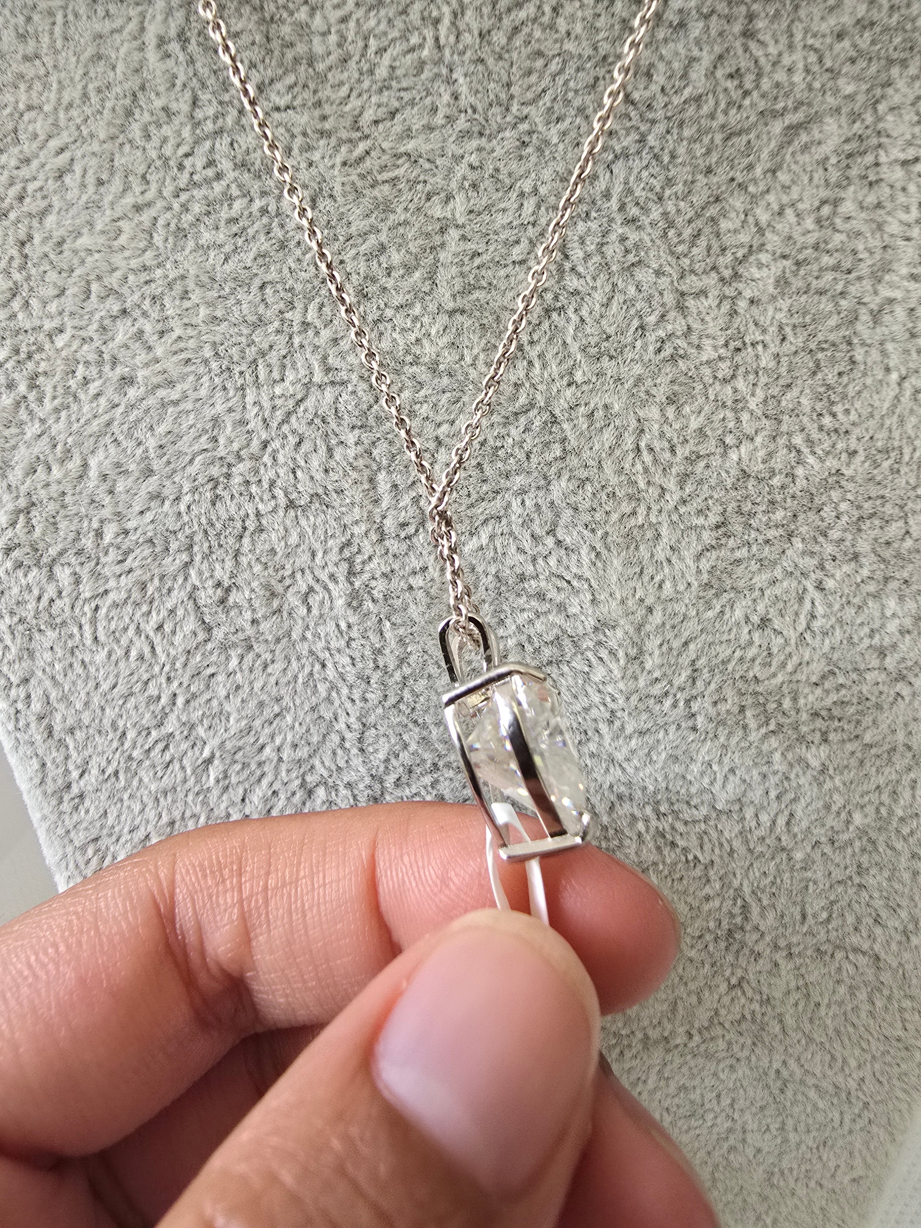 6ct D Colour Moissanite Heart Pendant