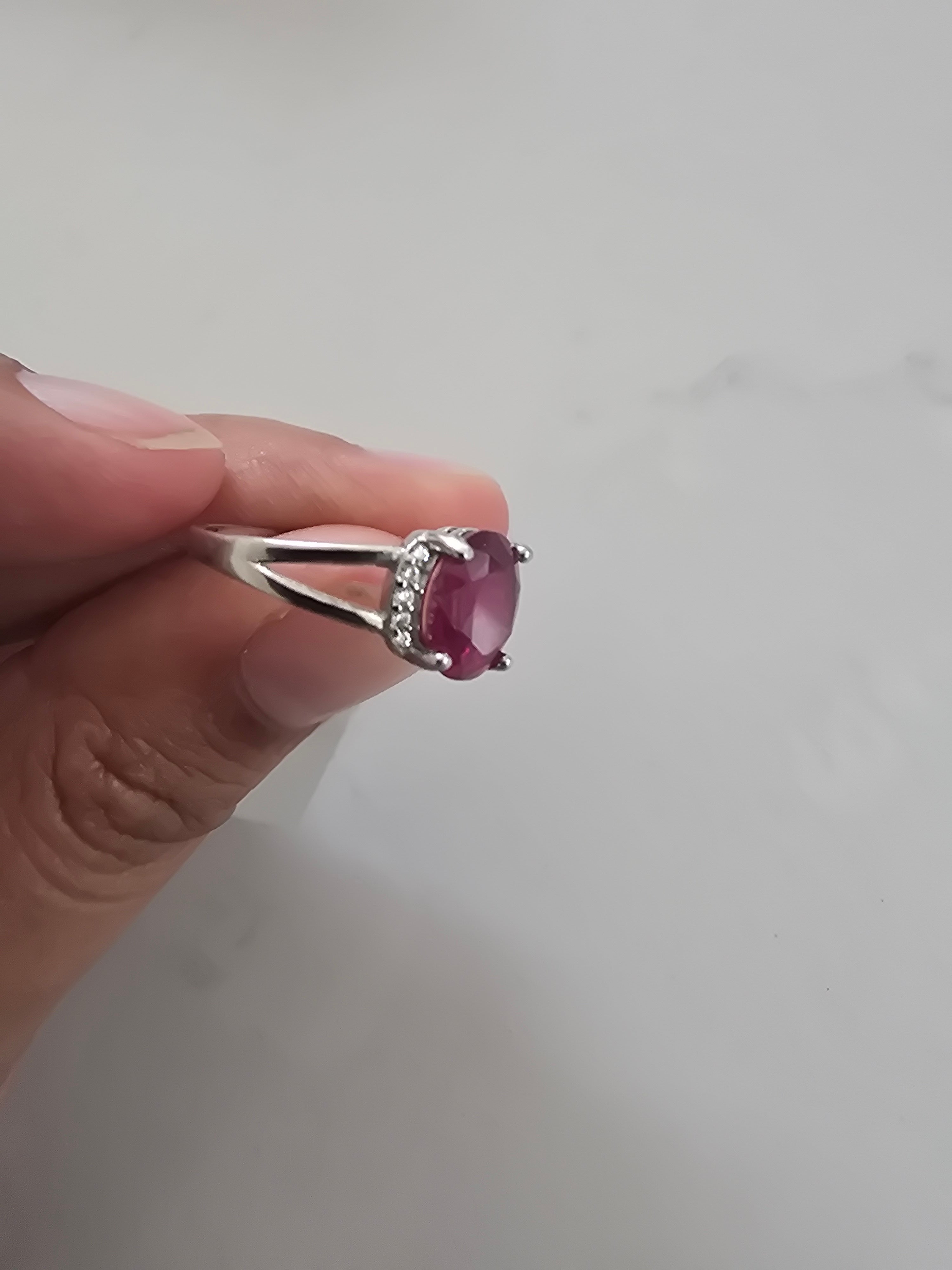 Ruby Solitaire Ring – S925 Silver