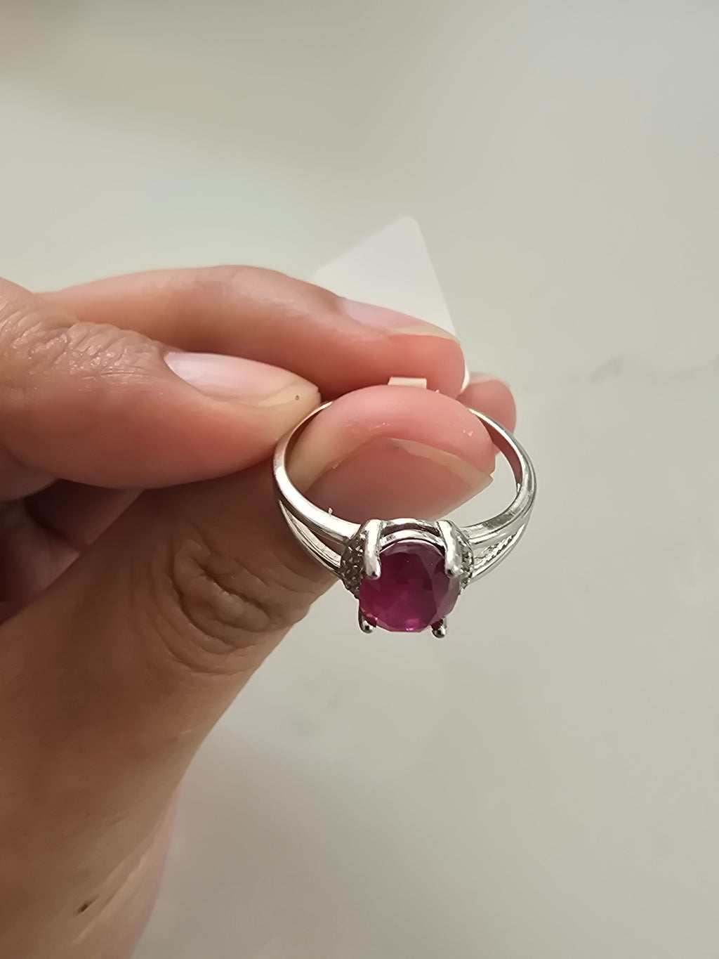 Ruby Solitaire Ring – S925 Silver