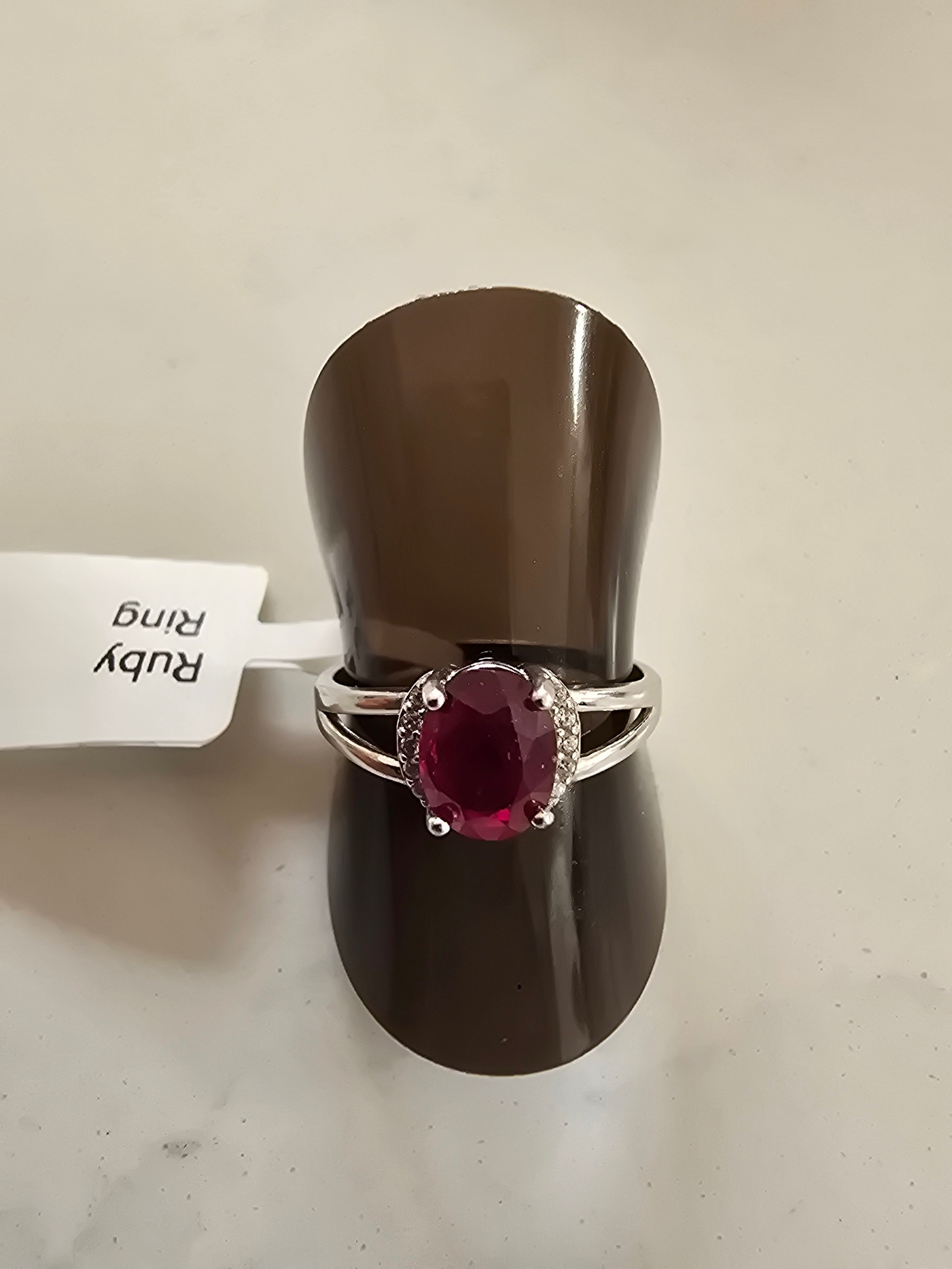 Ruby Solitaire Ring – S925 Silver