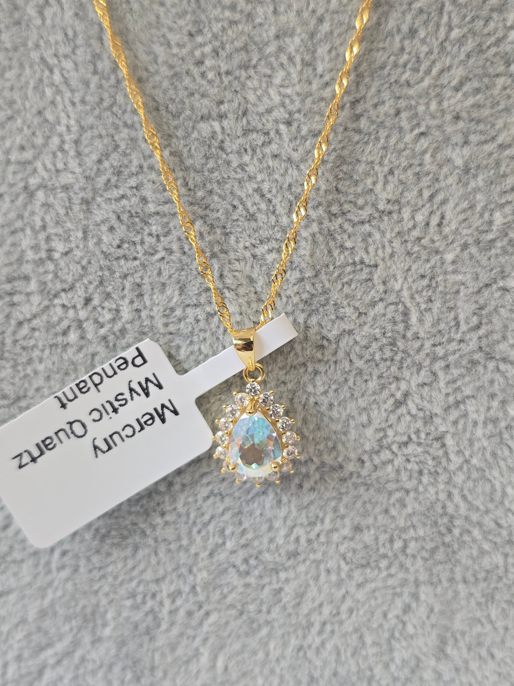 Mercury Mystic Quartz Pendant – Gold Plated S925