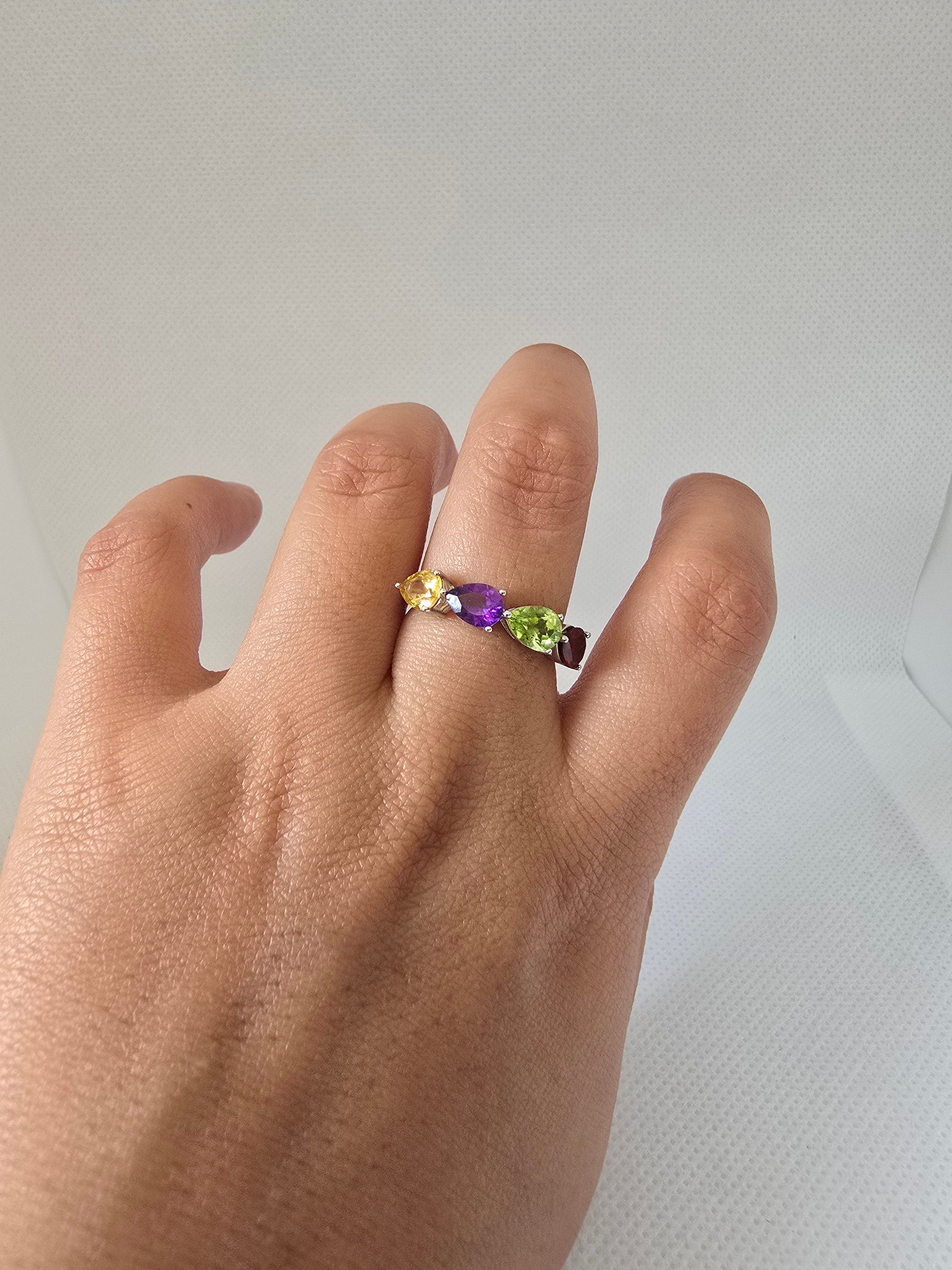 Multi Mix Stone Ring