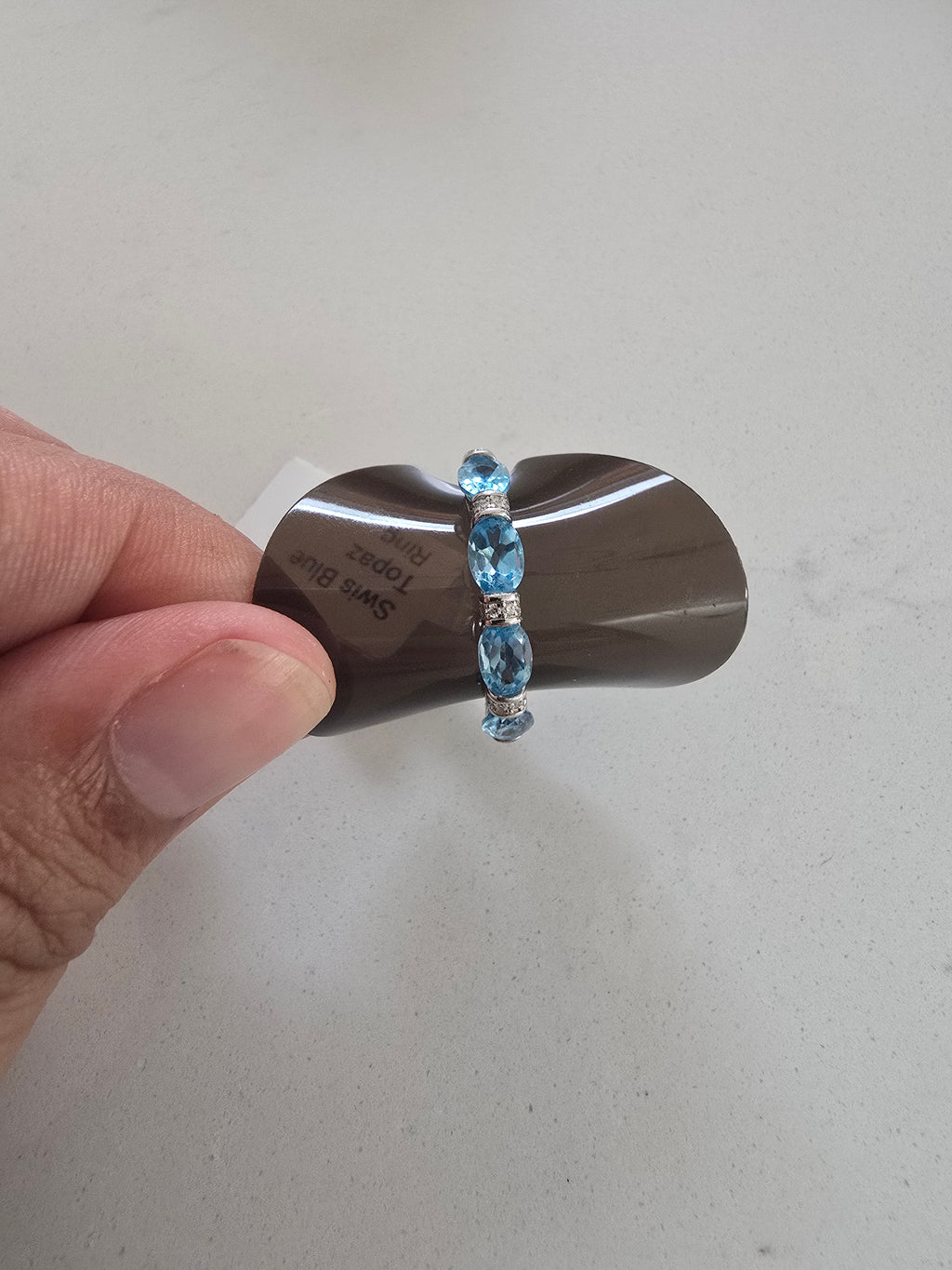 Swiss Blue Topaz Ring – S925 Silver