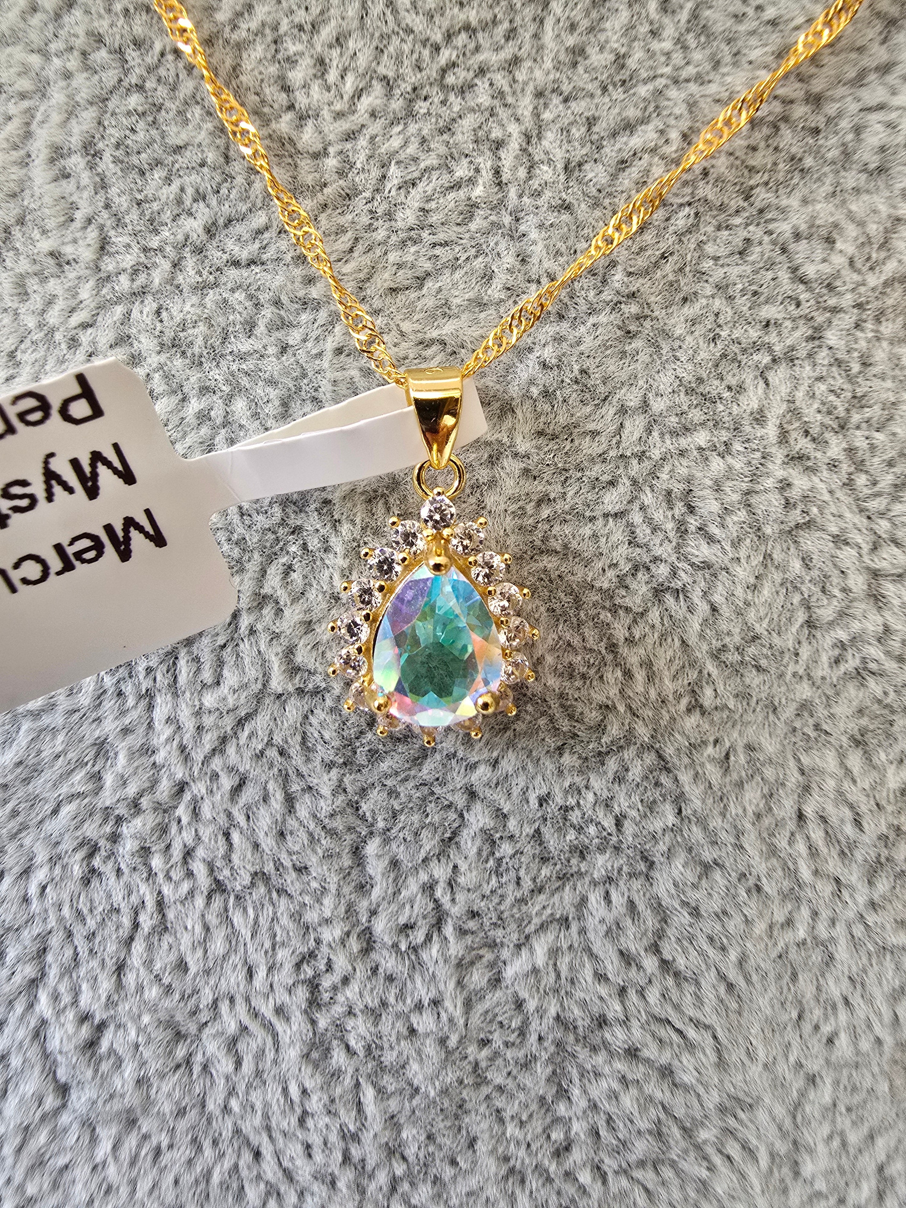 Mercury Mystic Quartz Pendant – Gold Plated S925