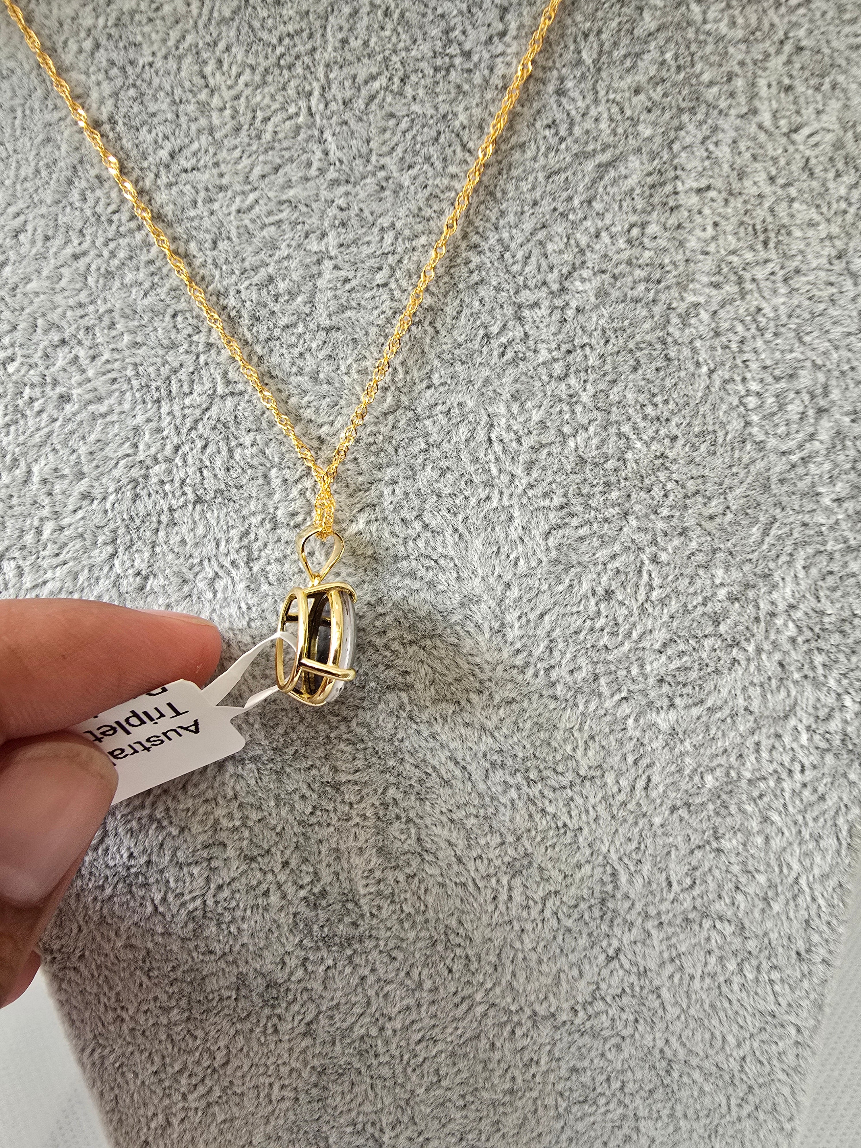 Australian Triplet Opal Pendant – Gold Plated S925