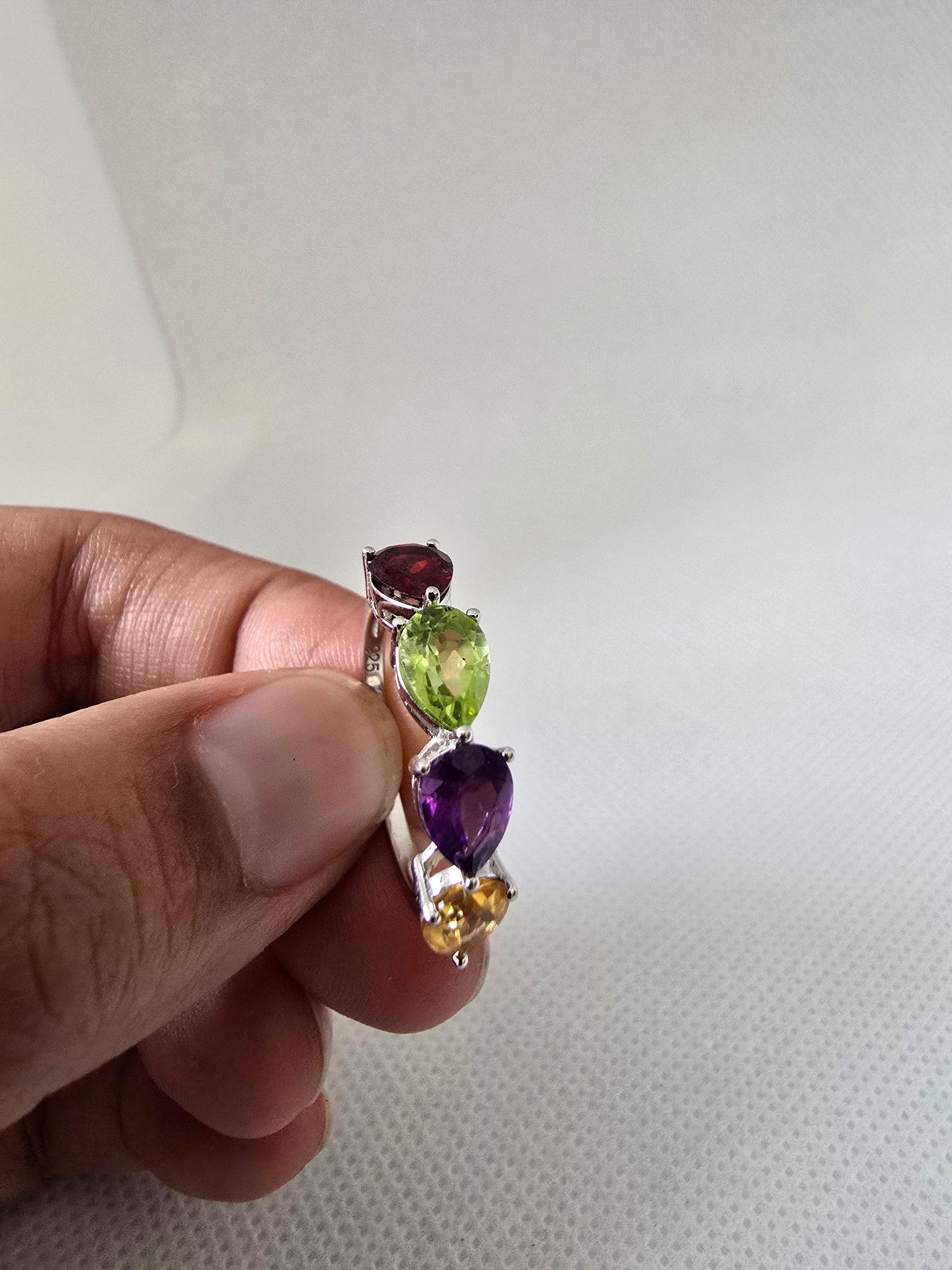 Multi Mix Stone Ring