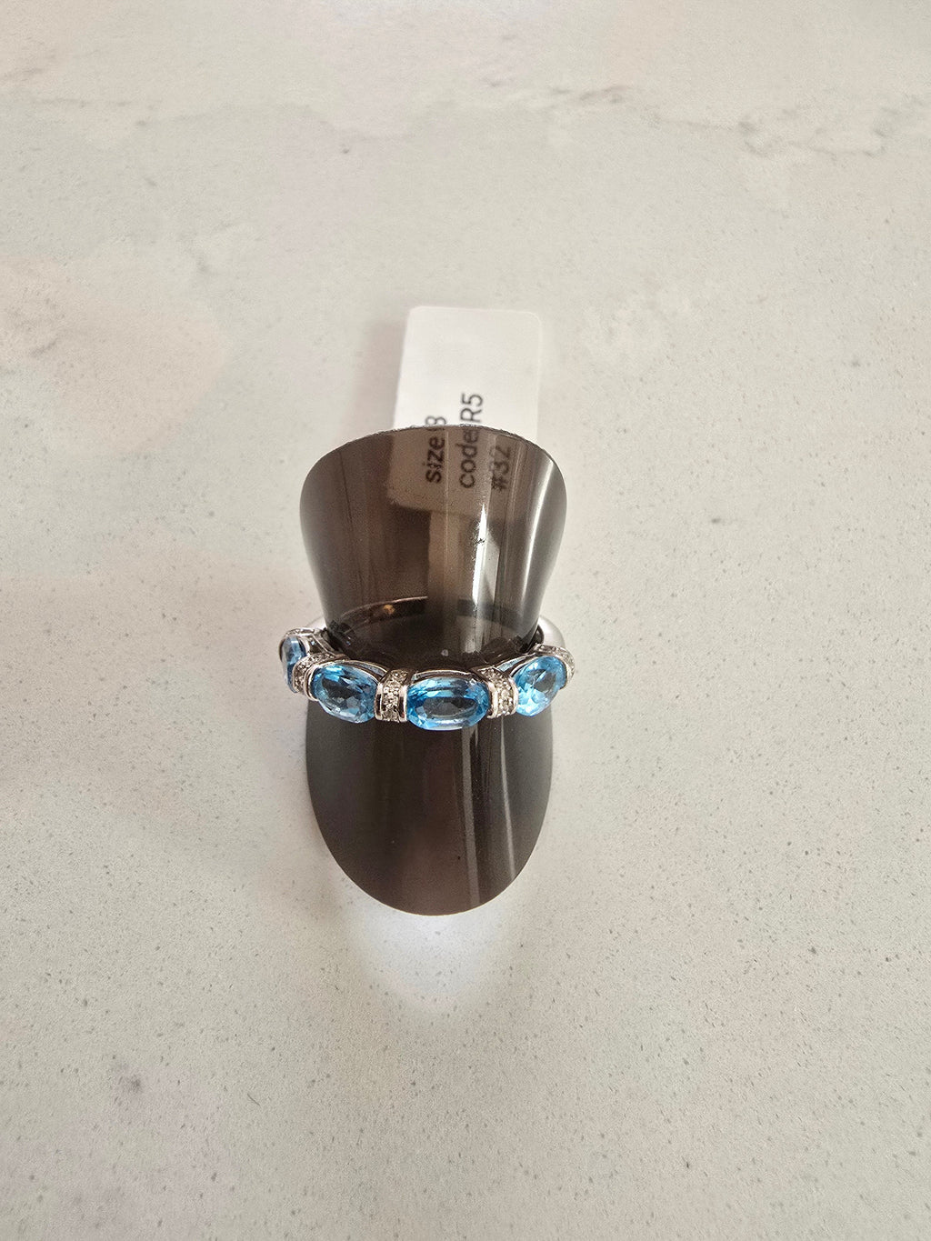 Swiss Blue Topaz Ring – S925 Silver