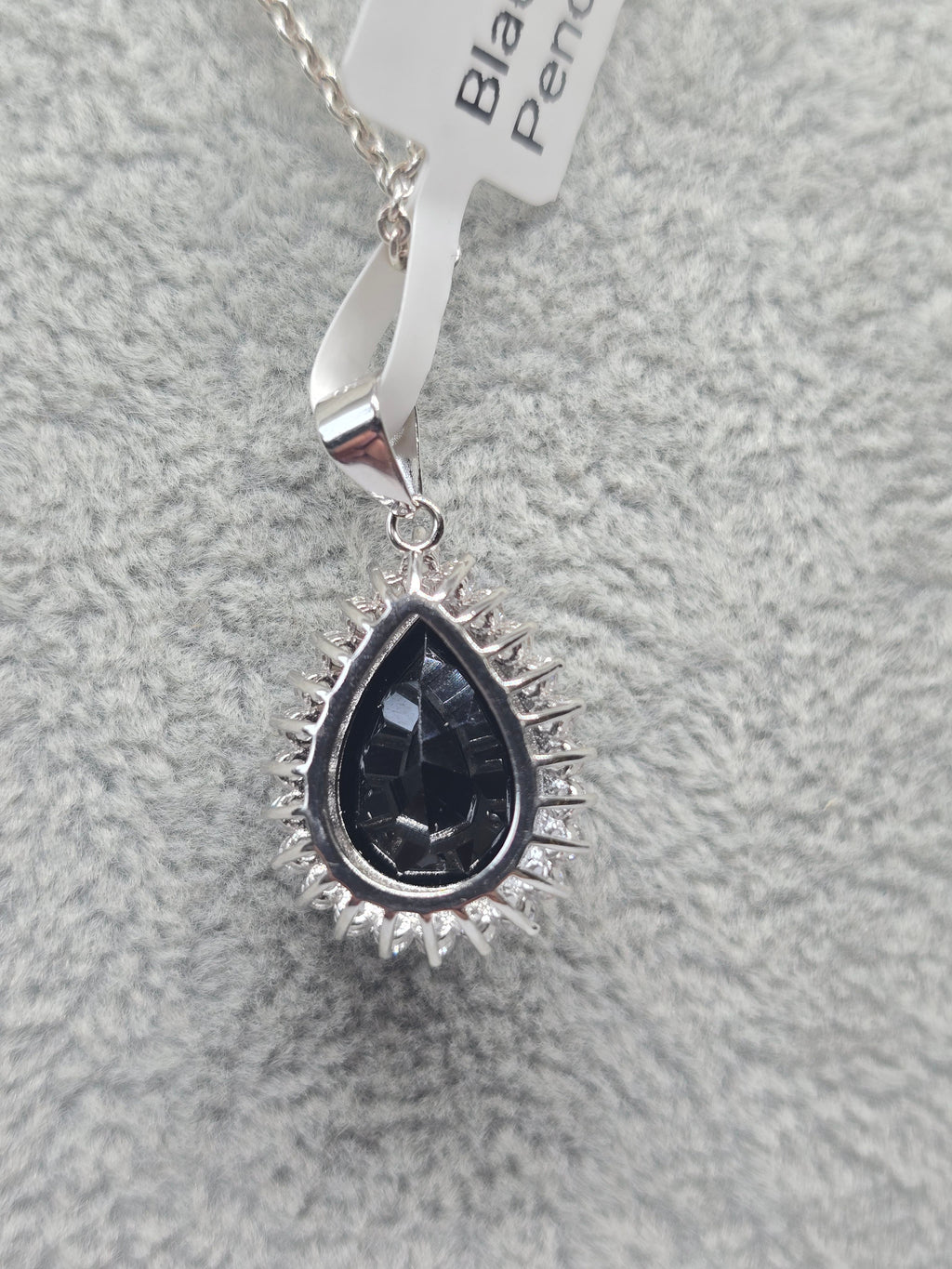Black Spinel Pear Pendant