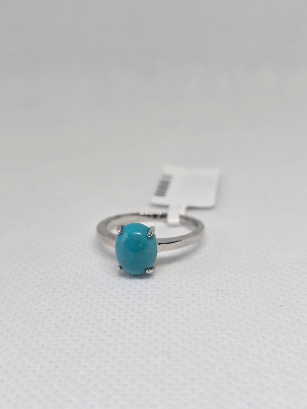 Natural Turquoise Solitaire Ring – S925 Sterling Silver