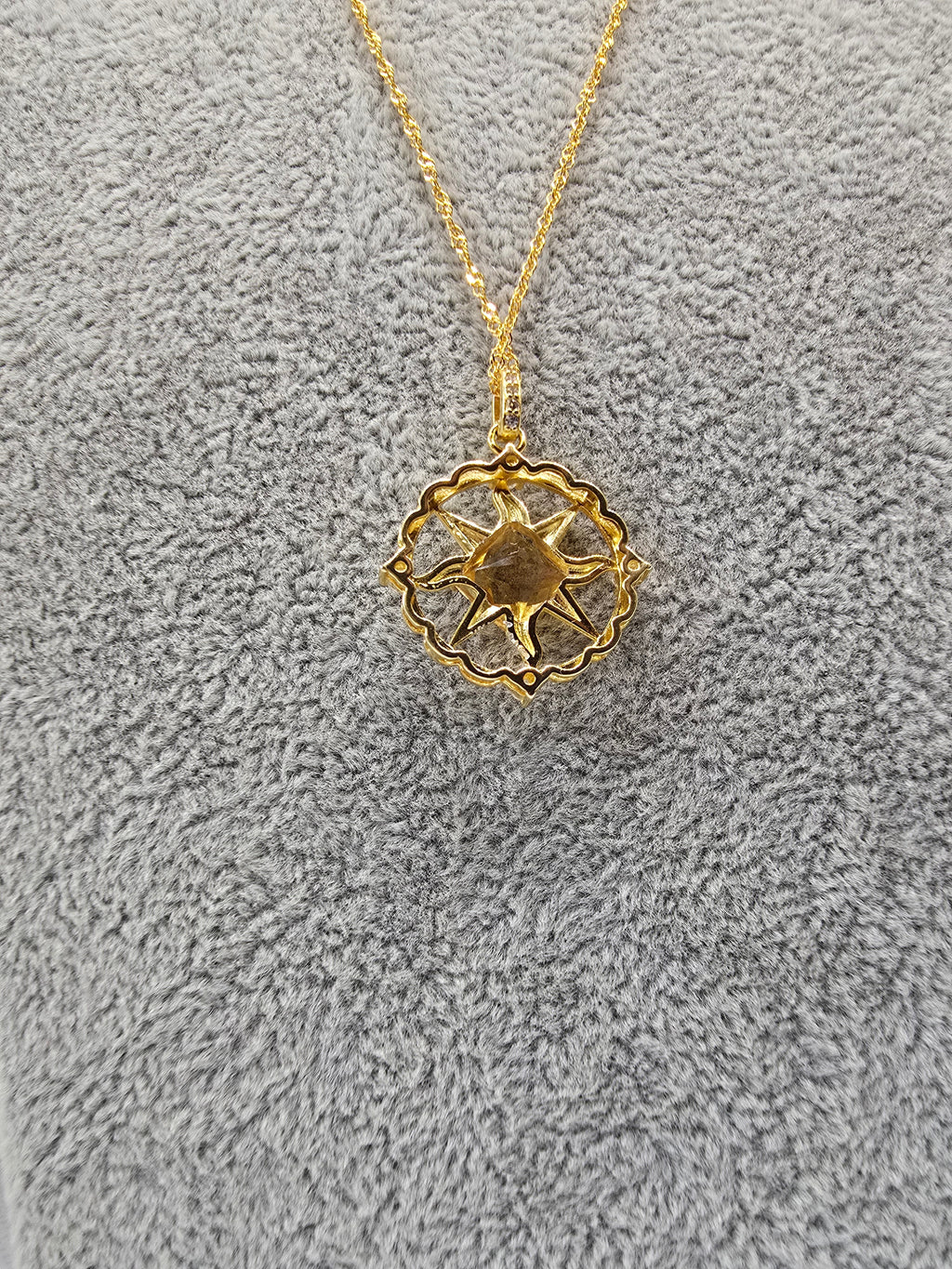 Natural Citrine Pendant – S925 Setting