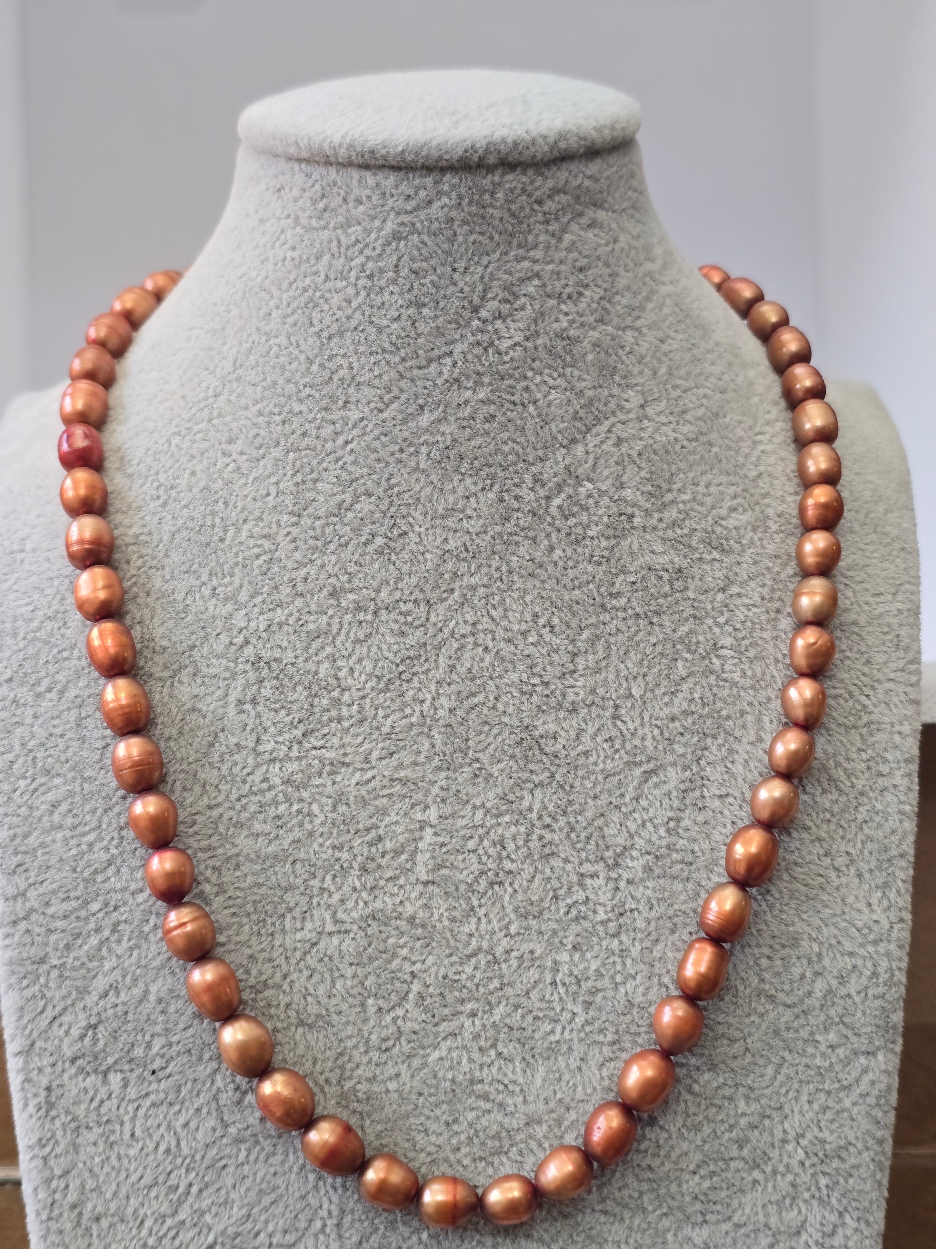 Chocolate Brown Freshwater Pearl Choker Necklace
