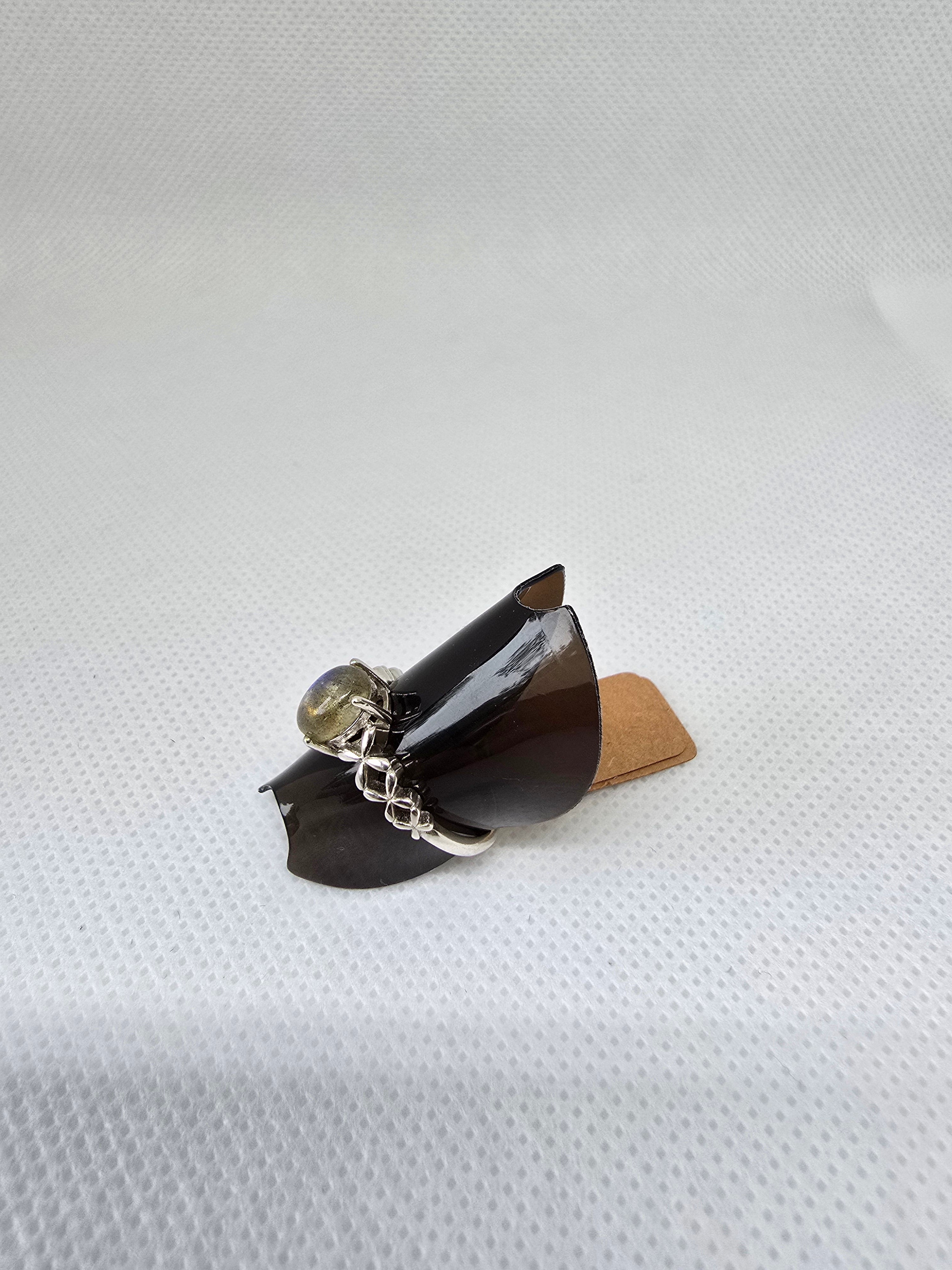 Natural Labradorite Ring S925