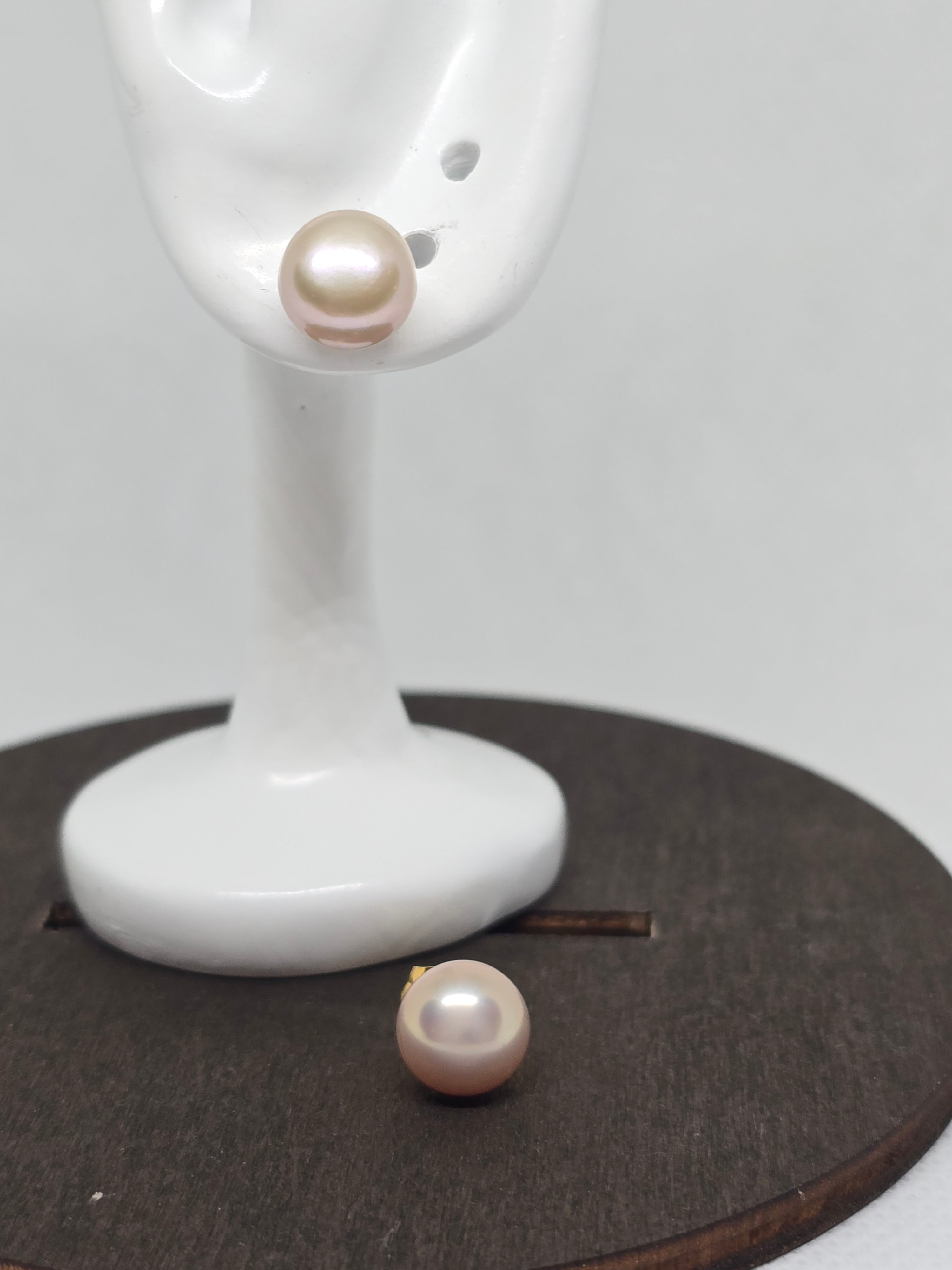 Pinkish Freshwater Pearl Stud Earrings