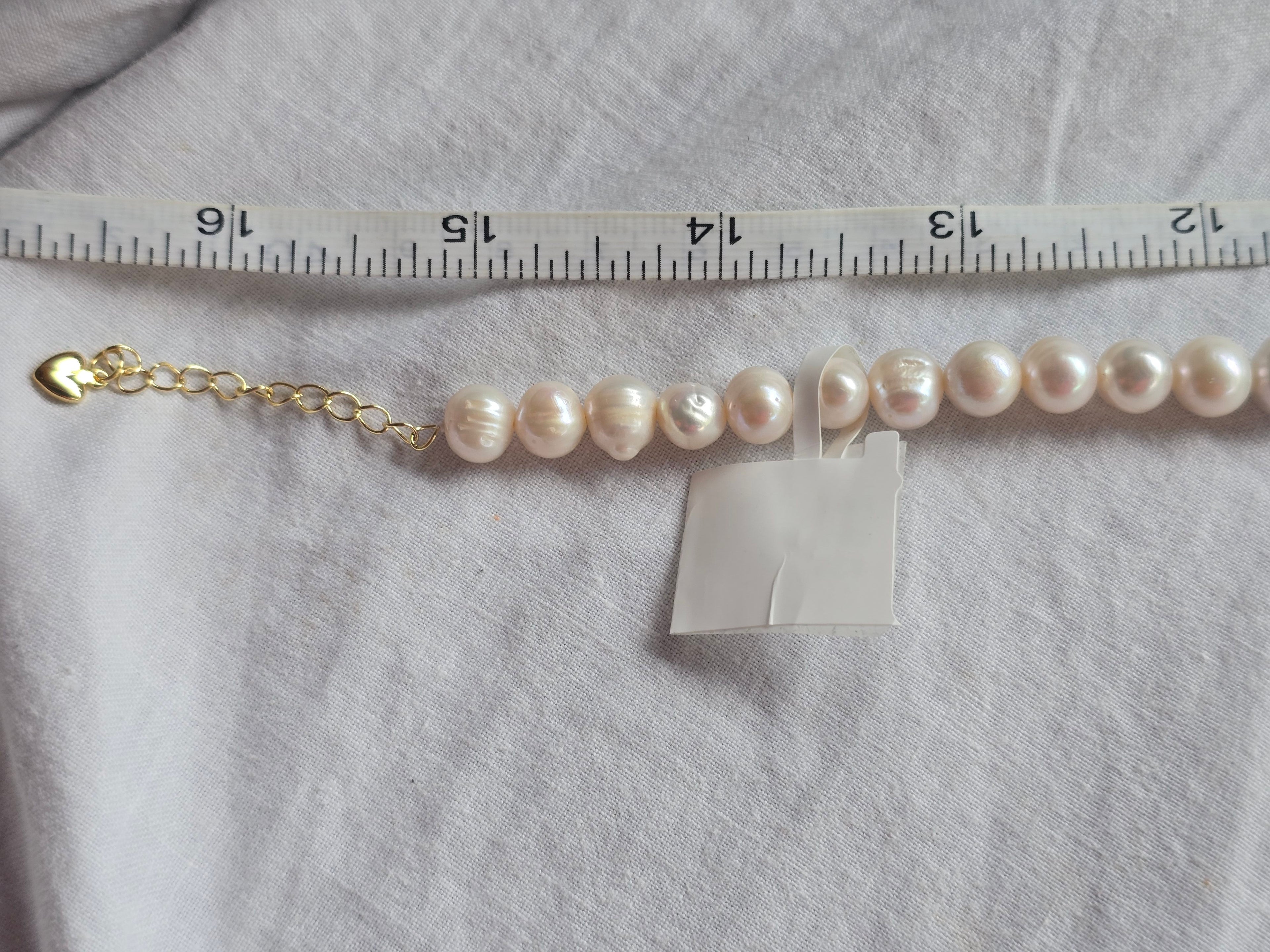 White Baroque Freshwater Pearl Choker