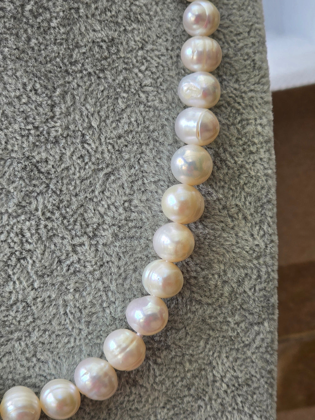 White Baroque Freshwater Pearl Choker