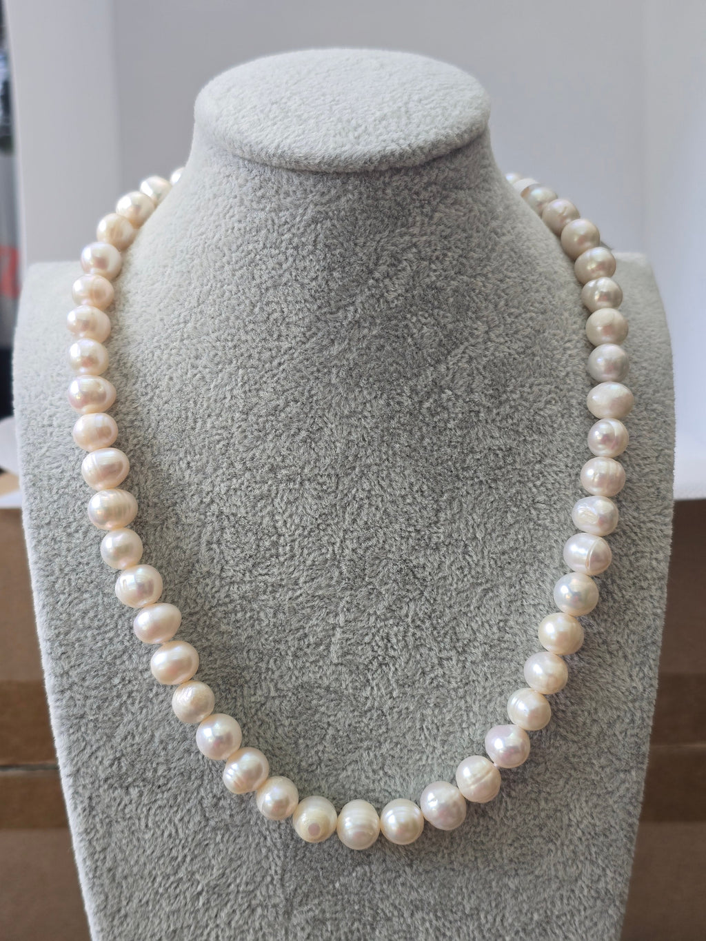 White Baroque Freshwater Pearl Choker