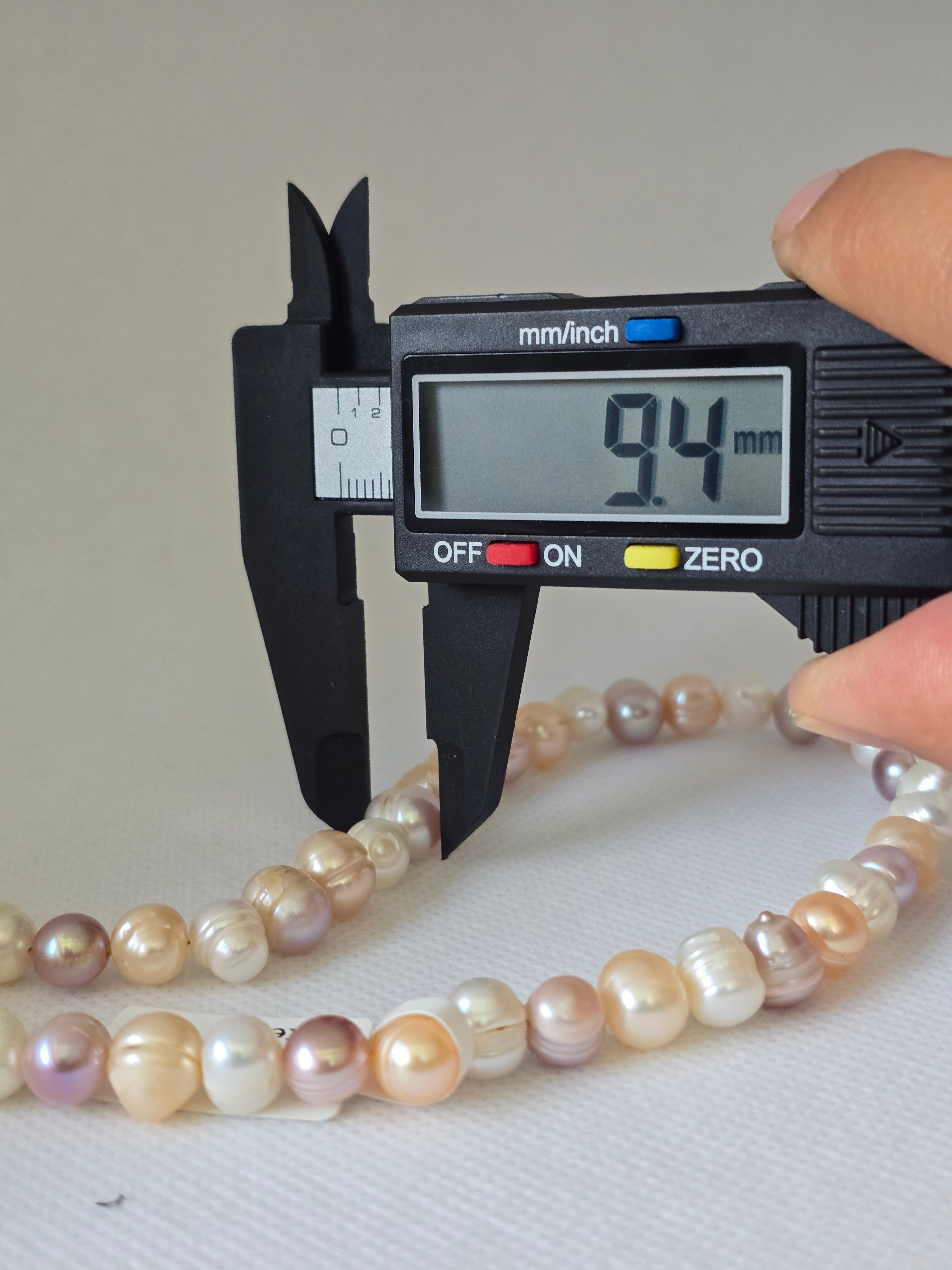 Baroque Freshwater Pearl Choker Necklace — Peach, Pink & Lavender