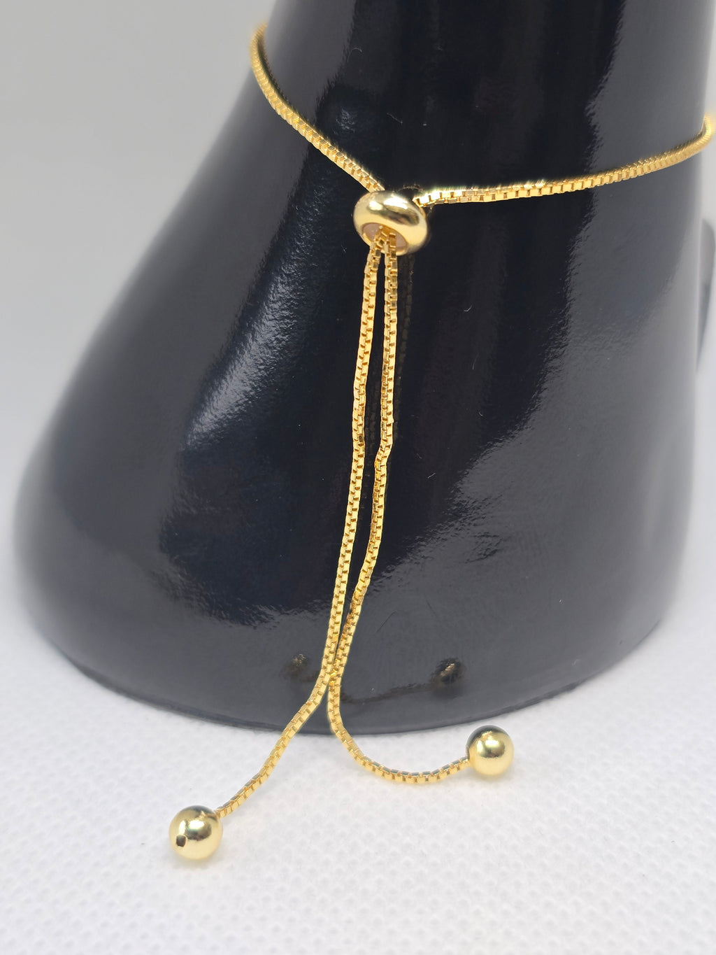 Natural Emerald Five-Stone Adjustable Bracelet – S925 Yellow Gold Plated