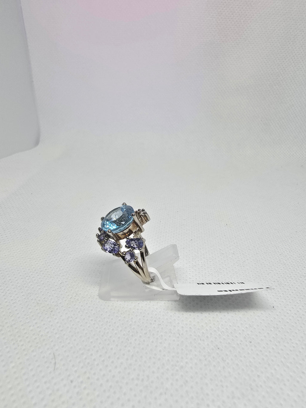 Natural Blue Topaz & Tanzanite Ring – S925 Silver