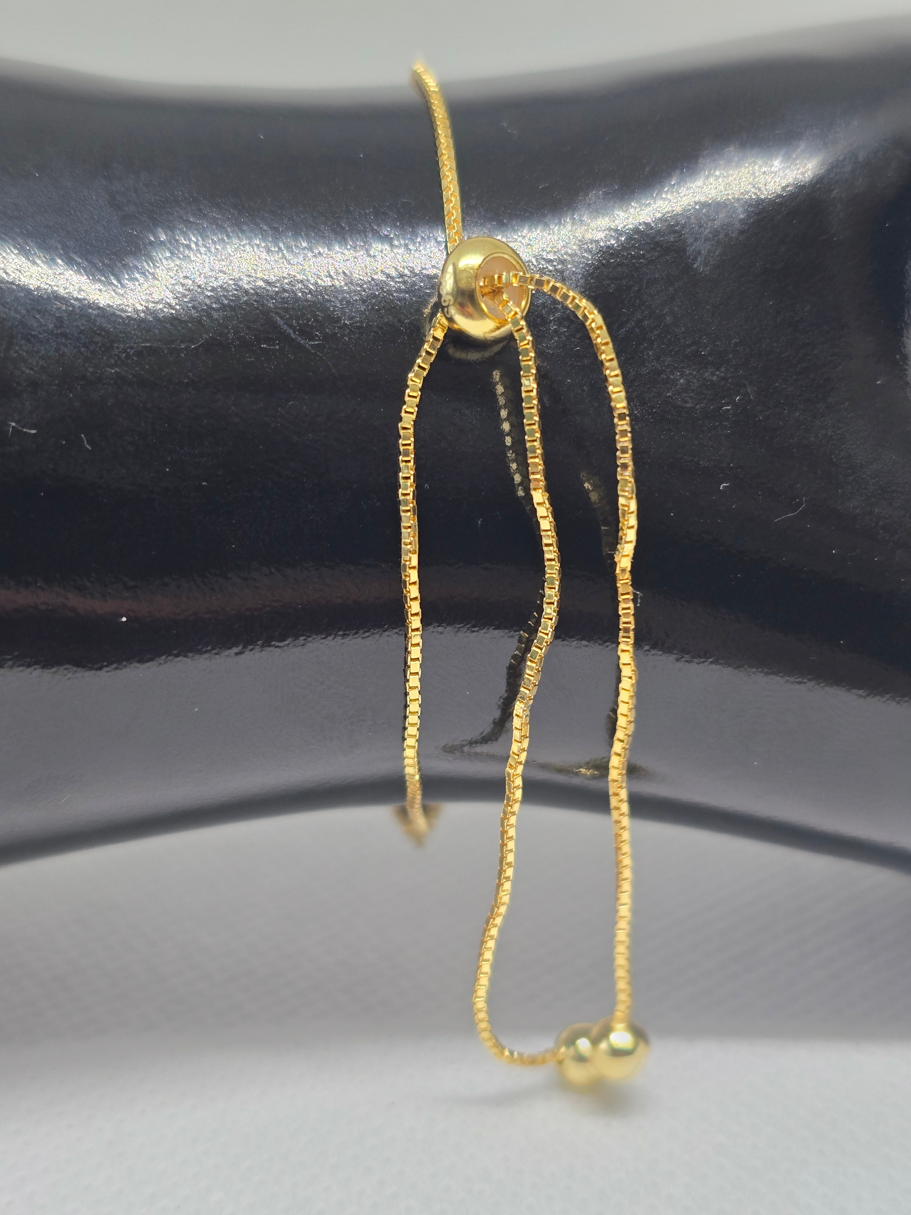 Natural Pink Tourmaline Adjustable Bolo Bracelet – S925 Yellow Gold Plated