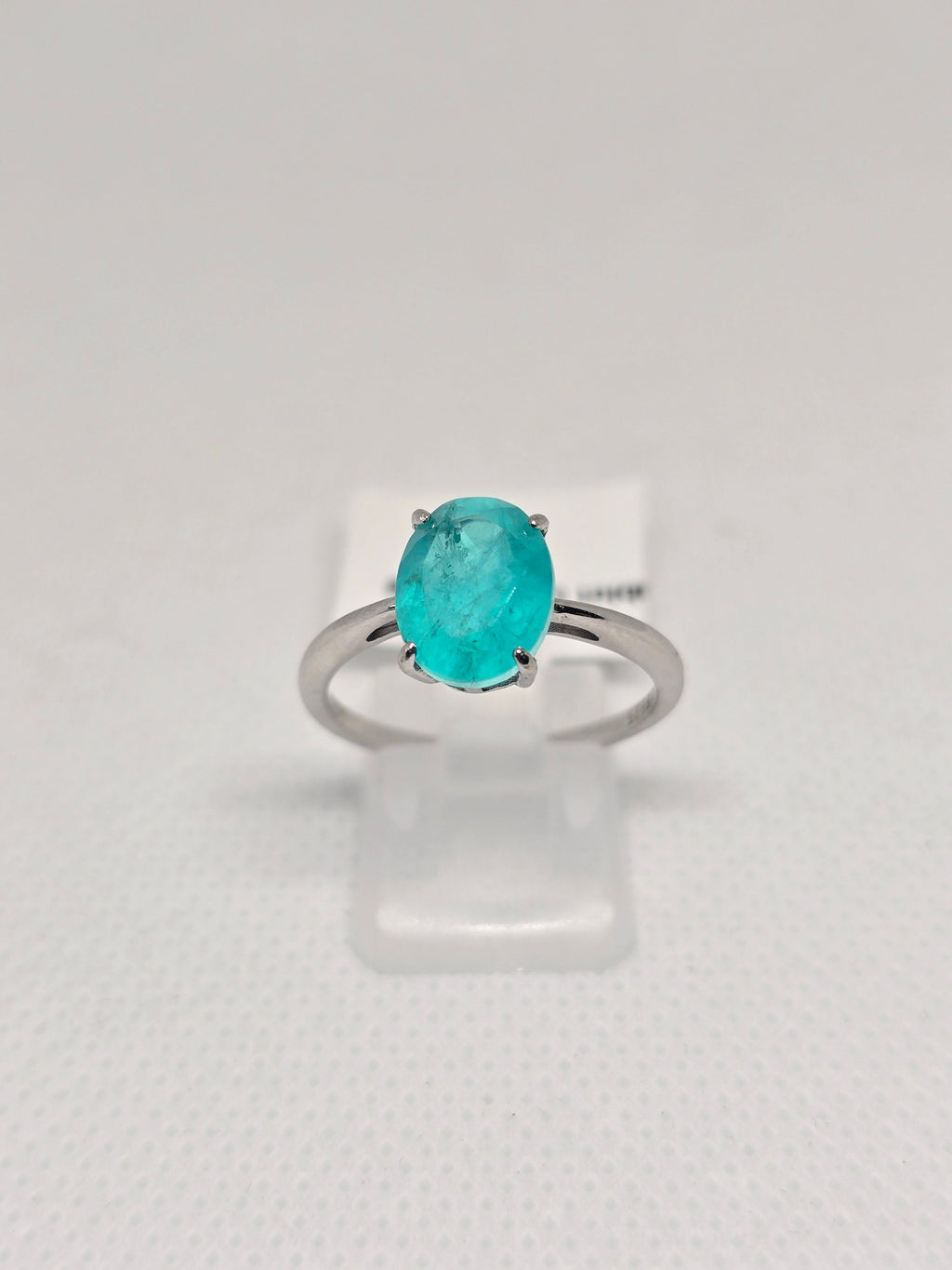 Paraiba Doublet Quartz Solitaire Ring in S925 Silver