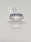 Tanzanite Five-Stone Eternity Band Ring in S925 Silver