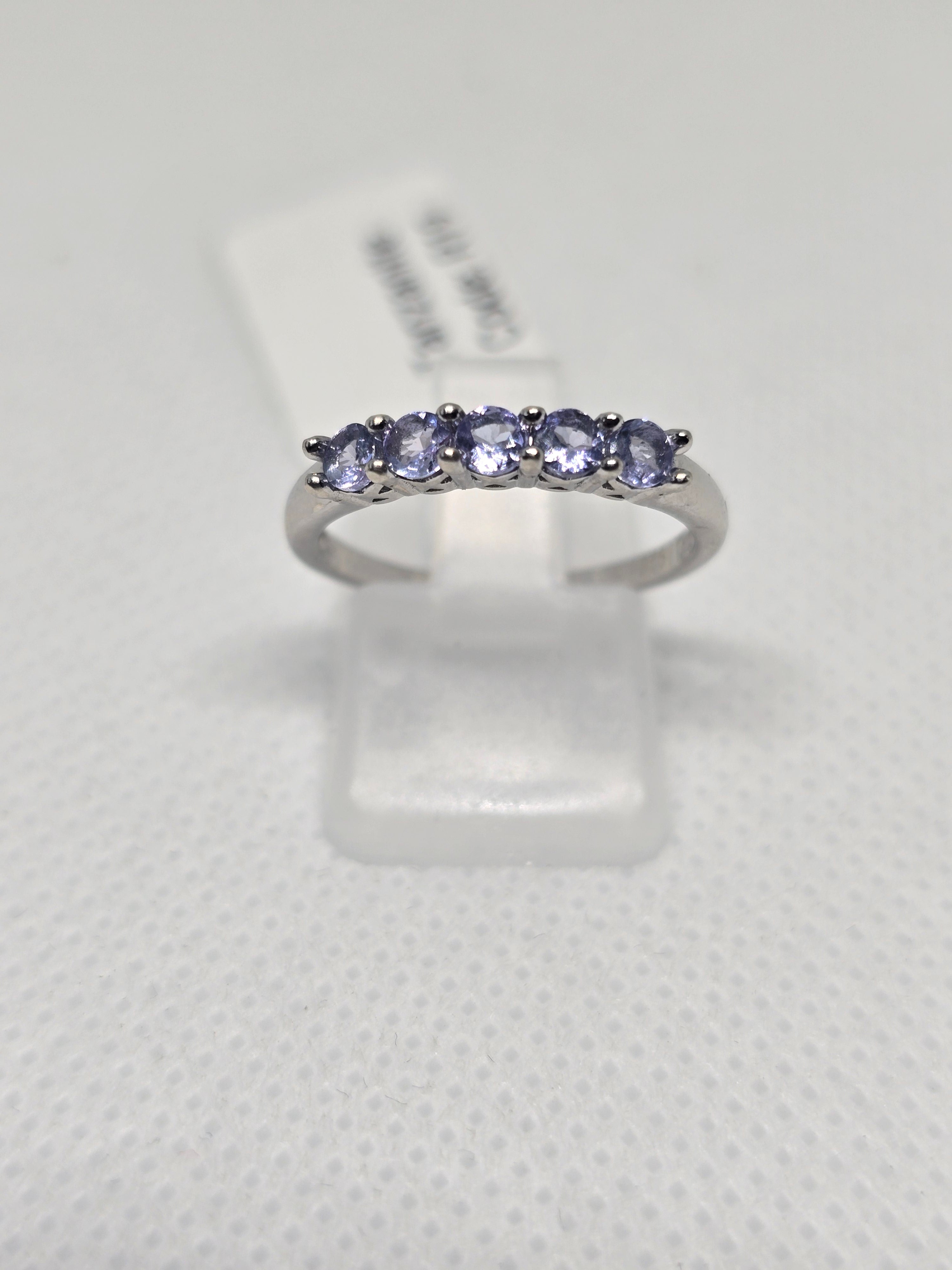 Tanzanite Five-Stone Eternity Band Ring in S925 Silver