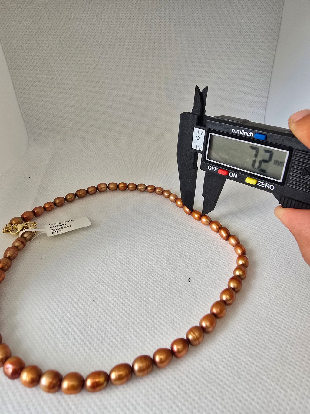 Chocolate Brown Freshwater Pearl Choker Necklace