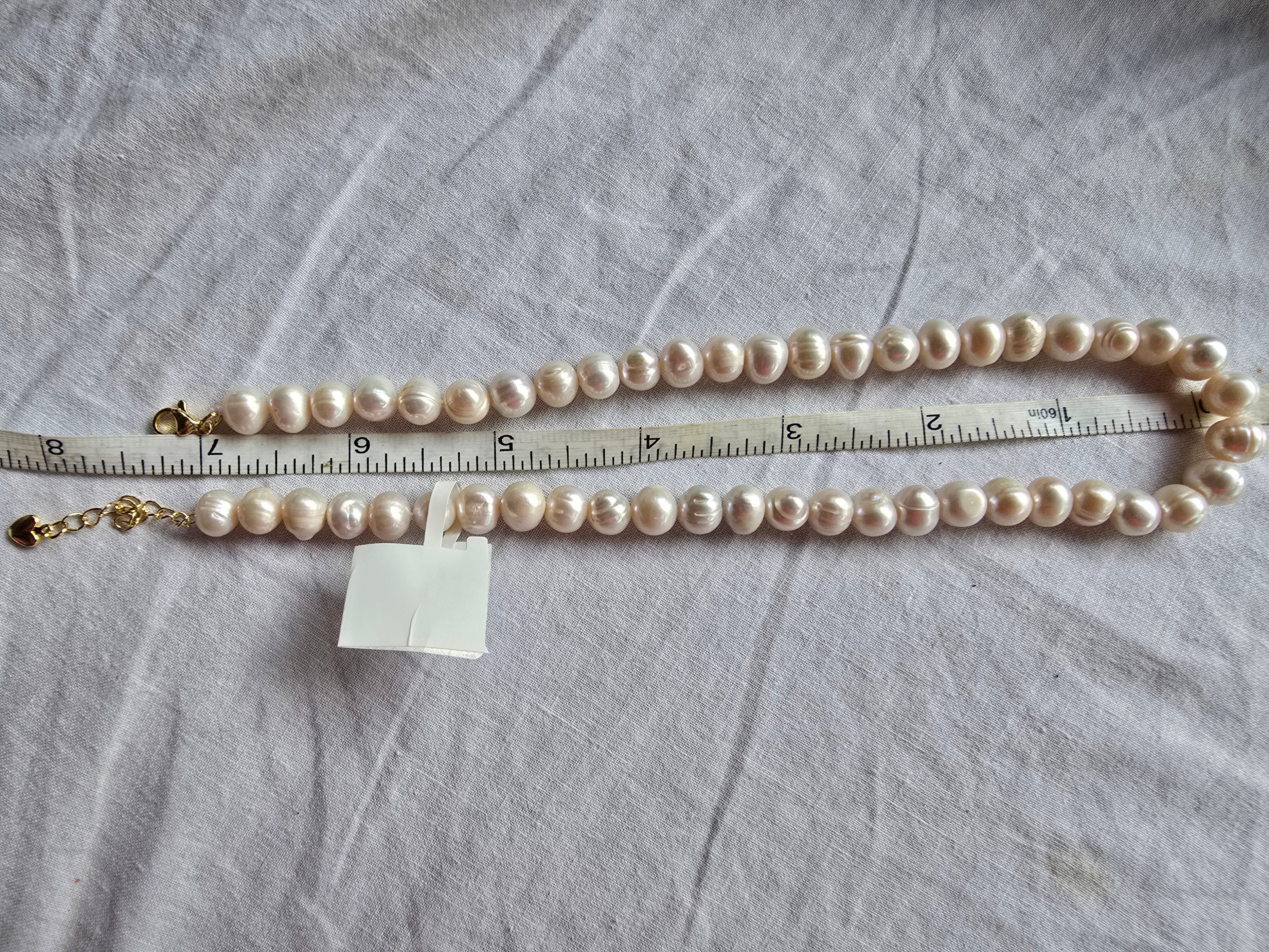 White Baroque Freshwater Pearl Choker