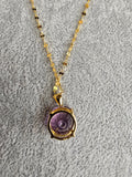 Ametrine Pendant Necklace | S925 Yellow Gold Plated | 18 Inch