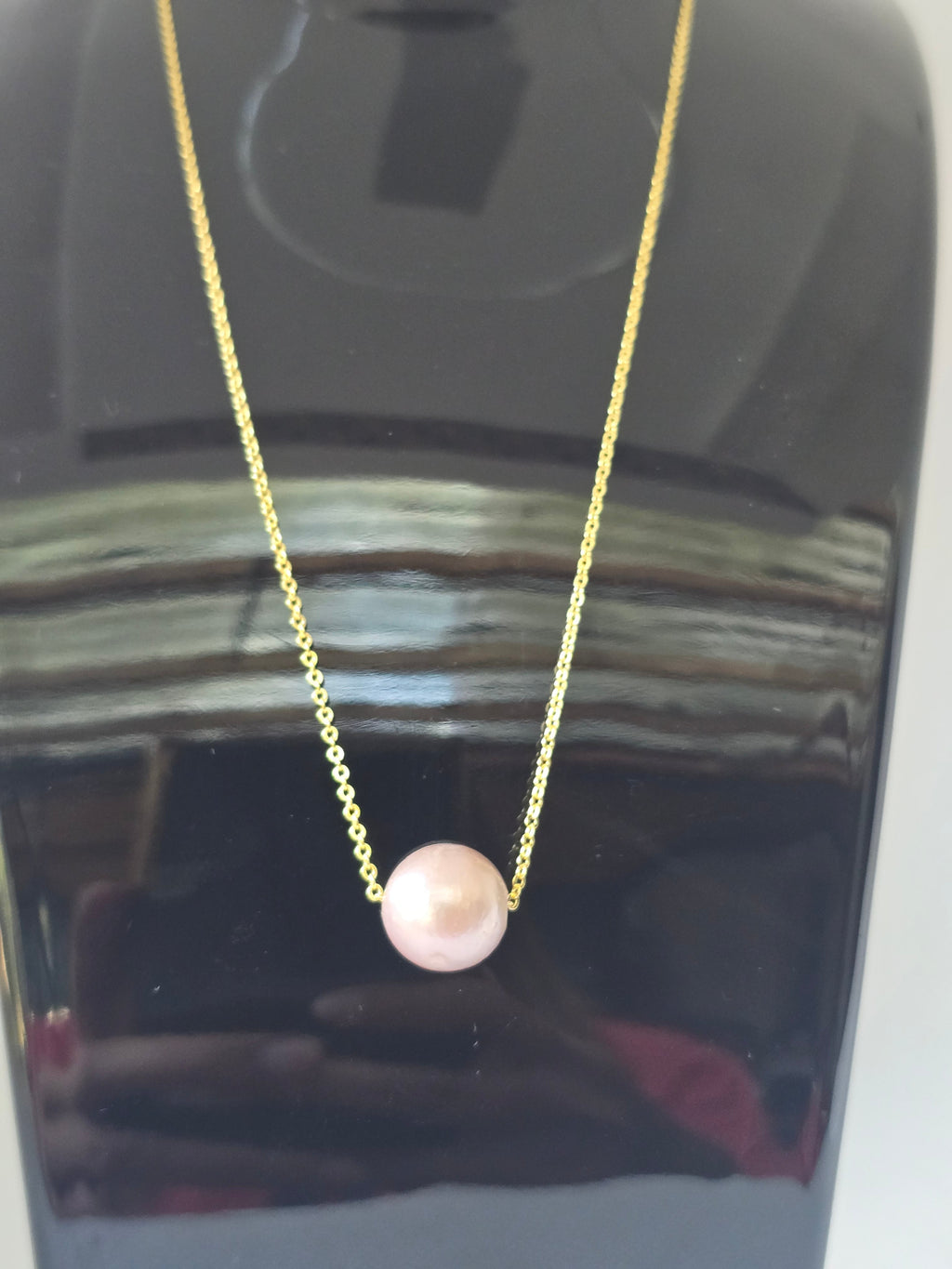 Edison Pearl Station Necklace | Adjustable S925 Gold-Plated Chain