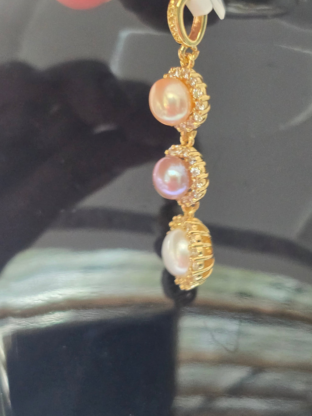 Triple Freshwater Pearl Drop Pendant