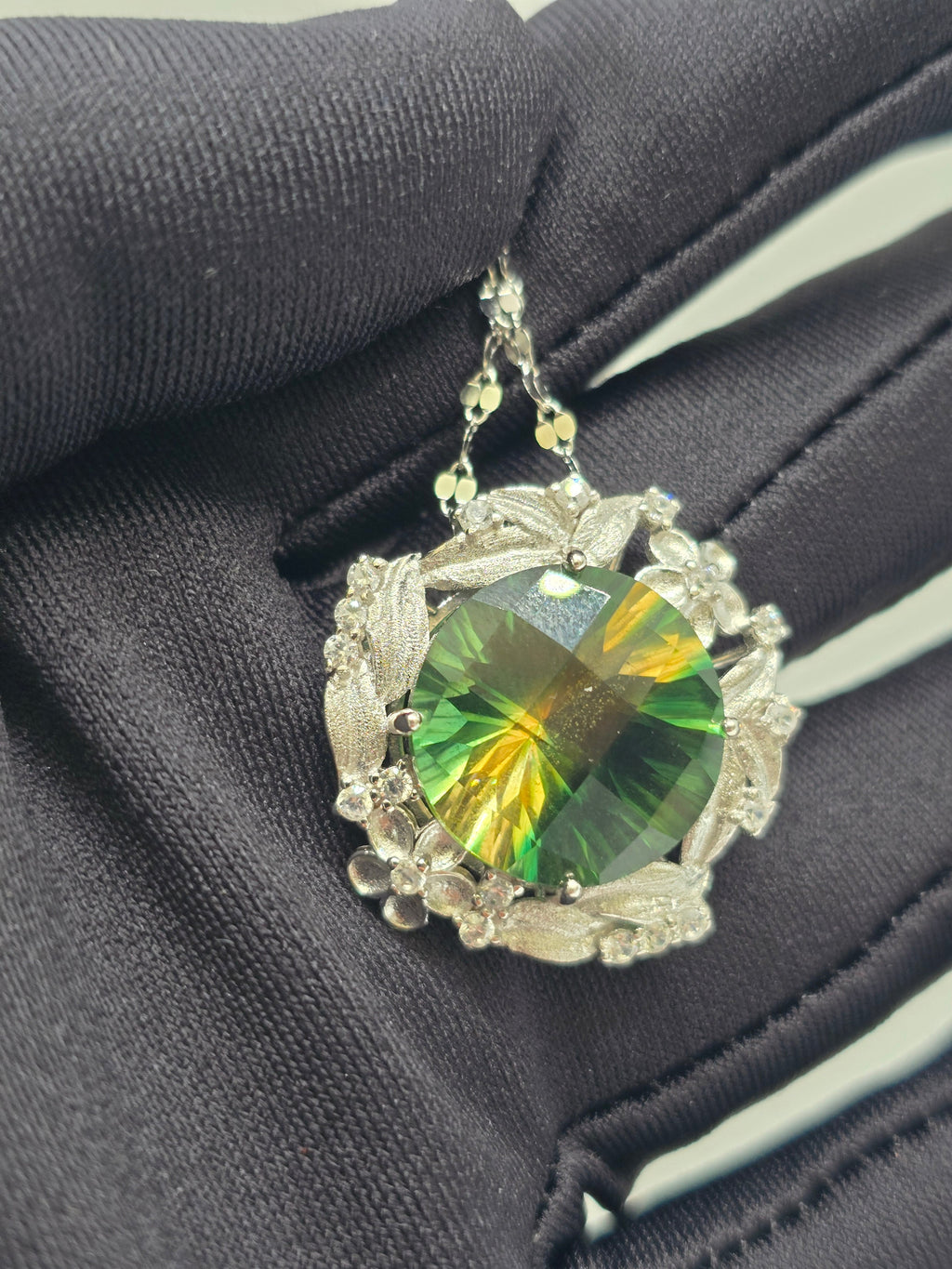 Mystic Quartz Necklace – S925 Silver Setting