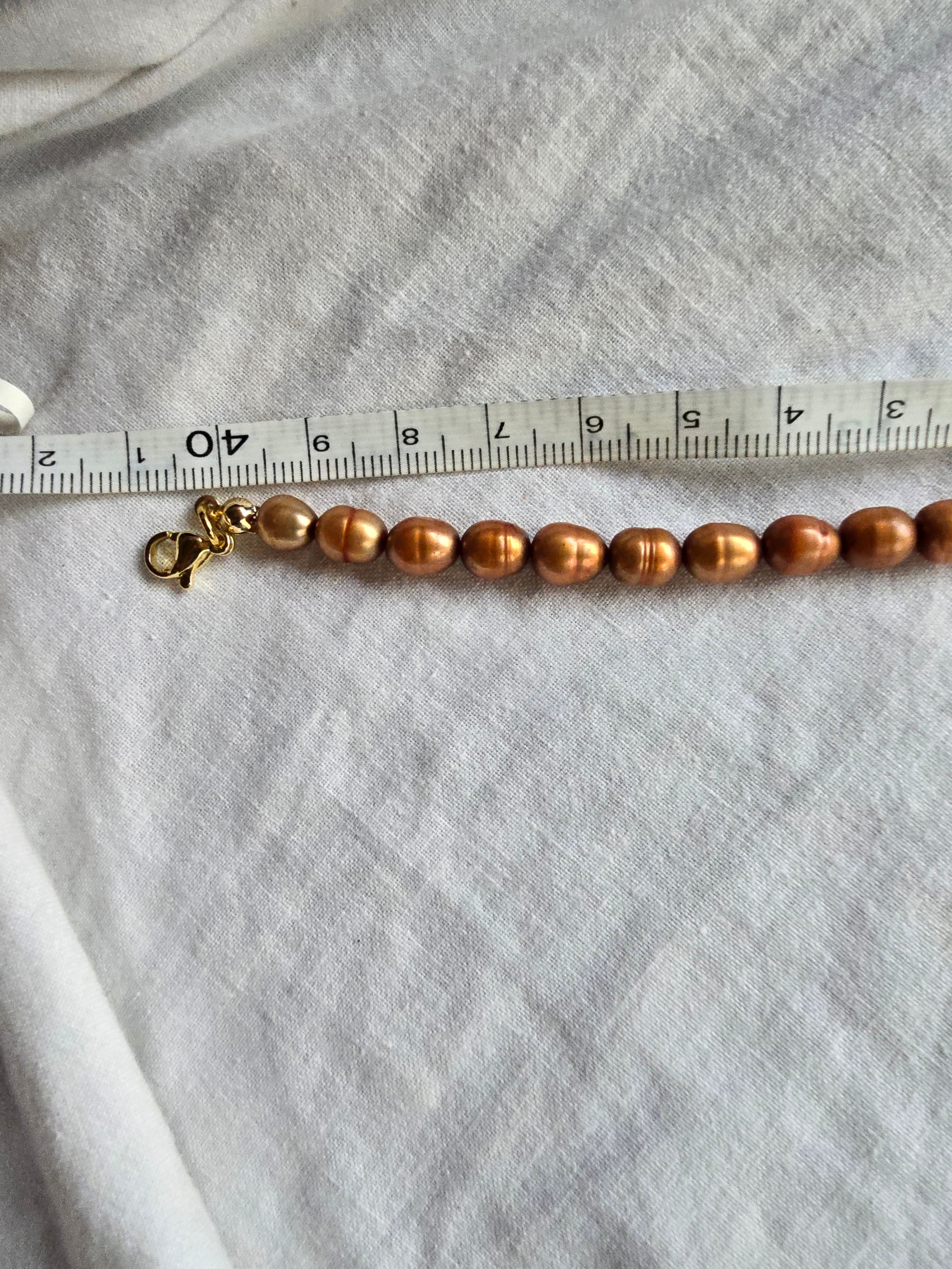 Chocolate Brown Freshwater Pearl Choker Necklace