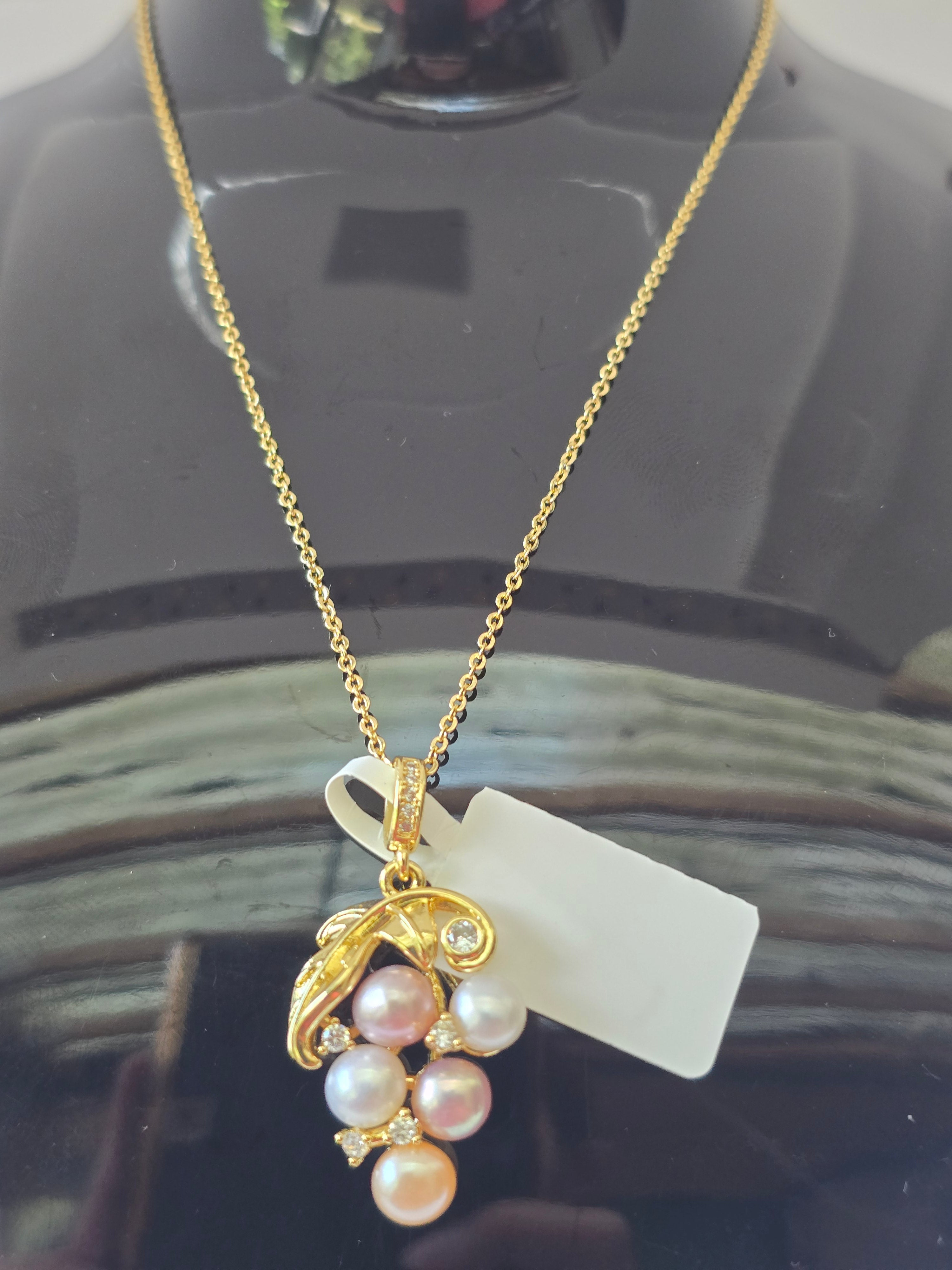 Grape Cluster Freshwater Pearl Pendant