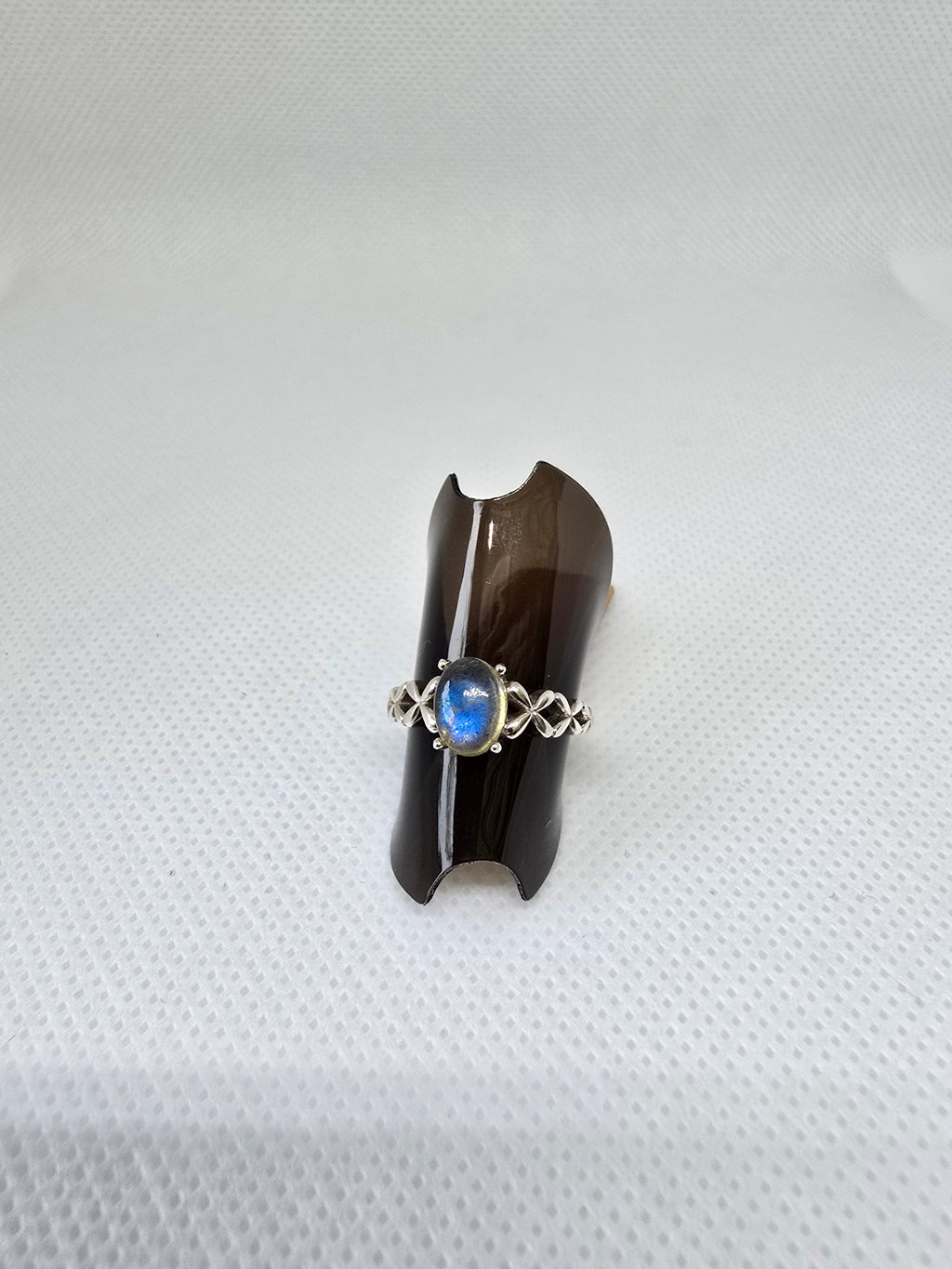 Natural Labradorite Ring S925