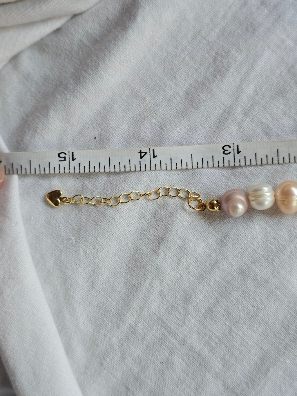 Baroque Freshwater Pearl Choker Necklace — Peach, Pink & Lavender