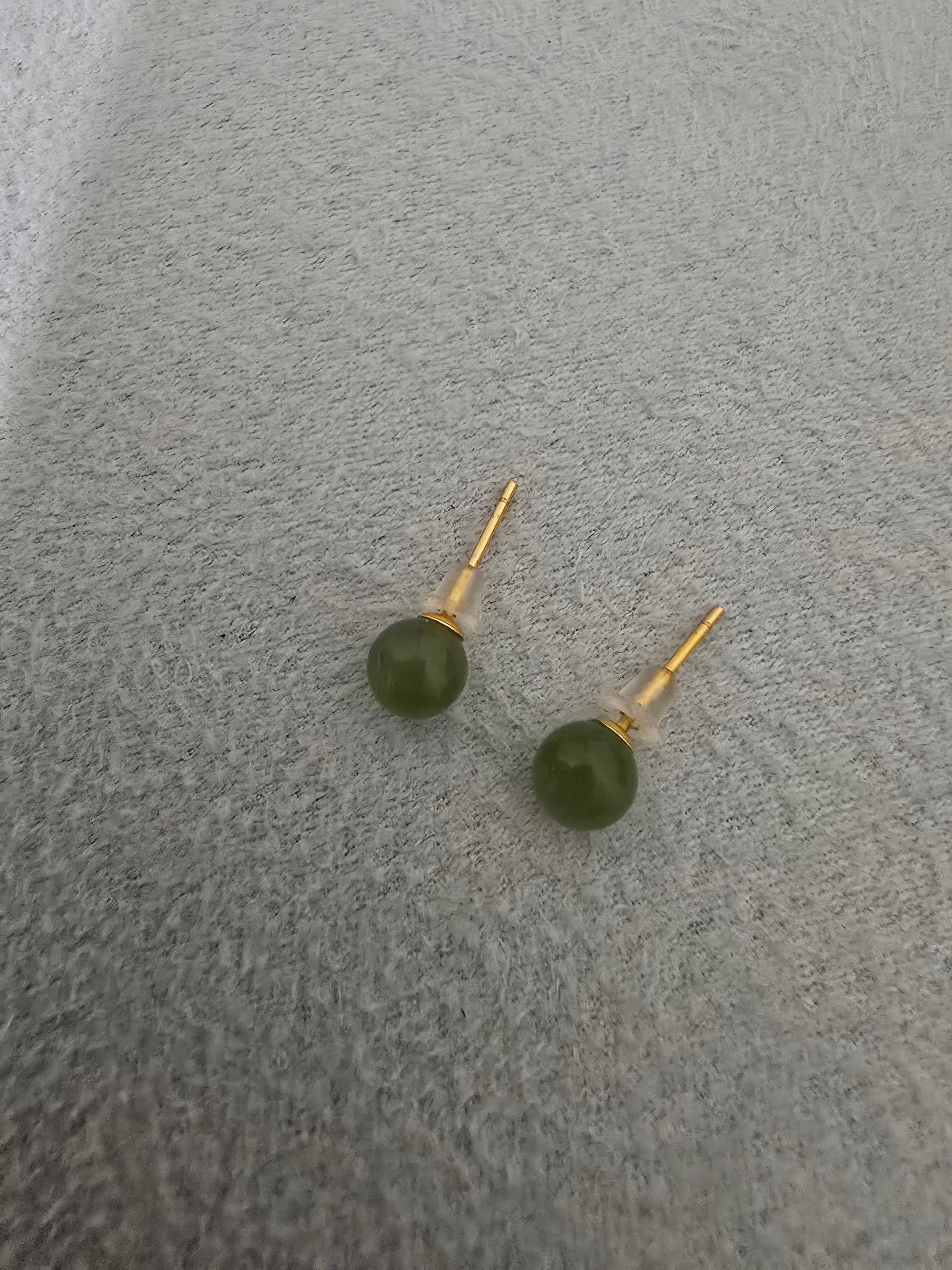 Jade Stud Earrings
