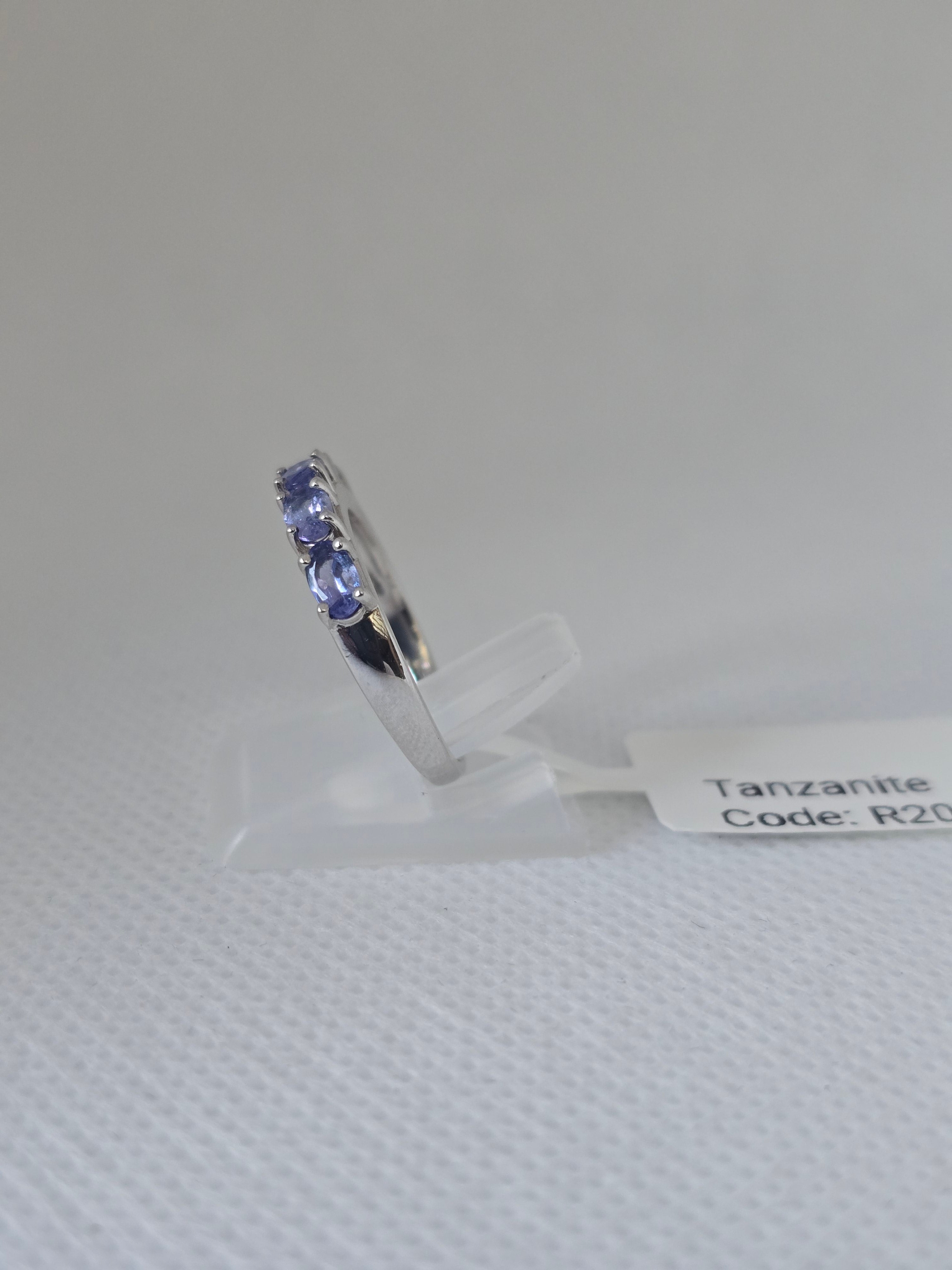 Tanzanite Five-Stone Band Ring in S925 Silver