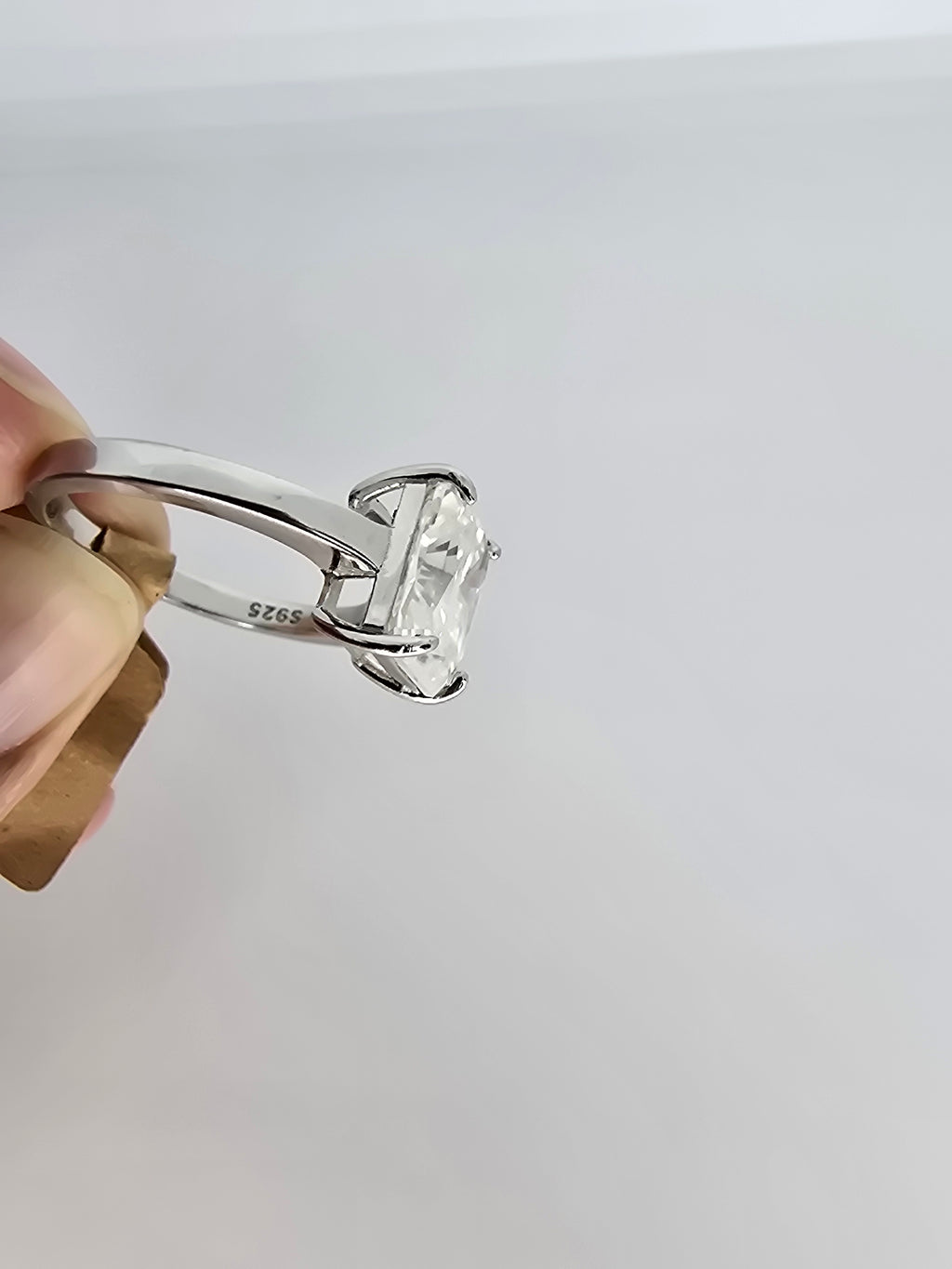 4ct Moissanite Cushion Cut Solitaire Ring | S925 Silver | GRA Certified