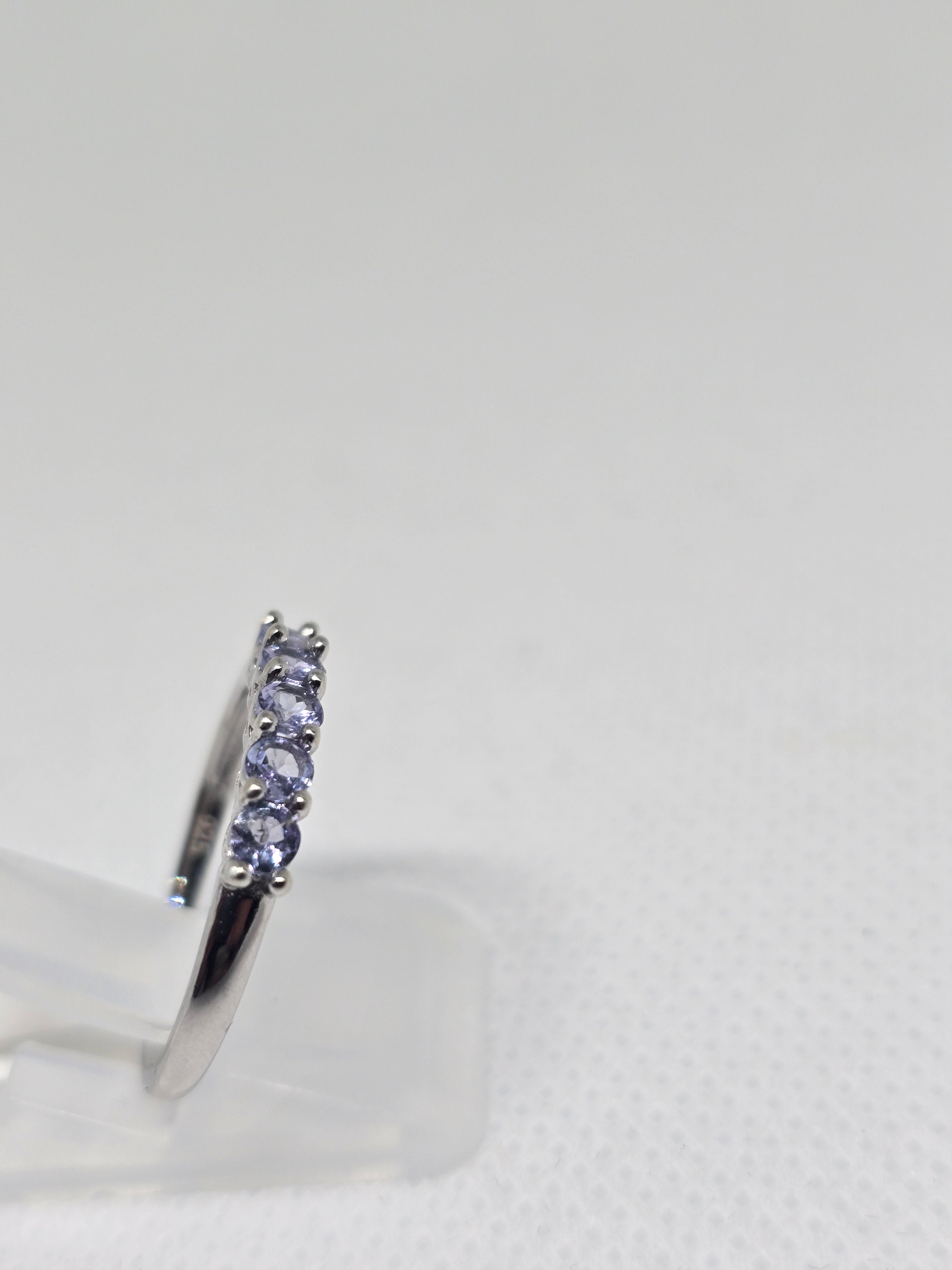 Tanzanite Five-Stone Eternity Band Ring in S925 Silver