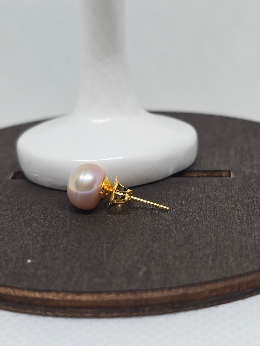 Pinkish Freshwater Pearl Stud Earrings