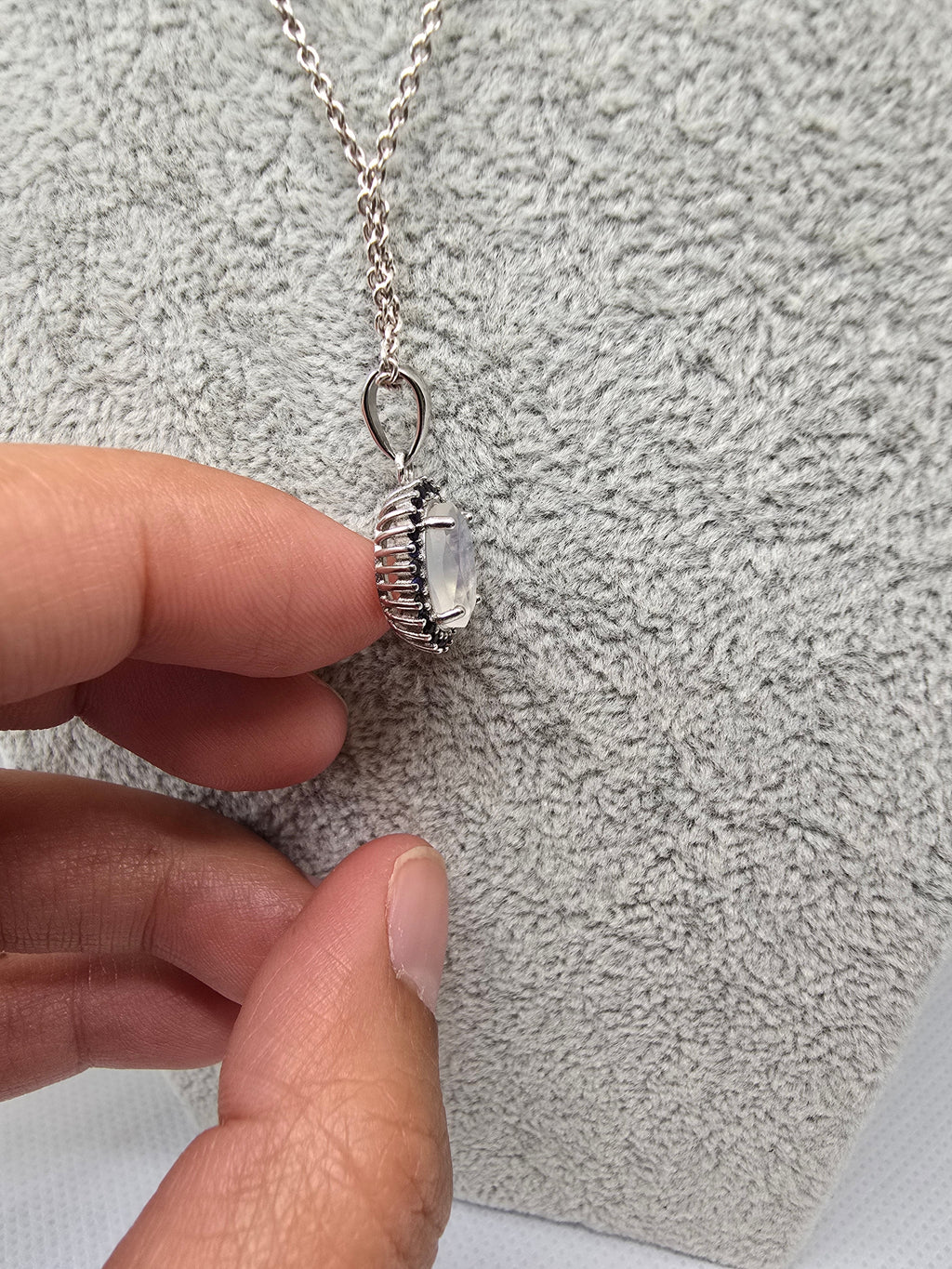 Natural Moonstone Pendant – S925 Setting