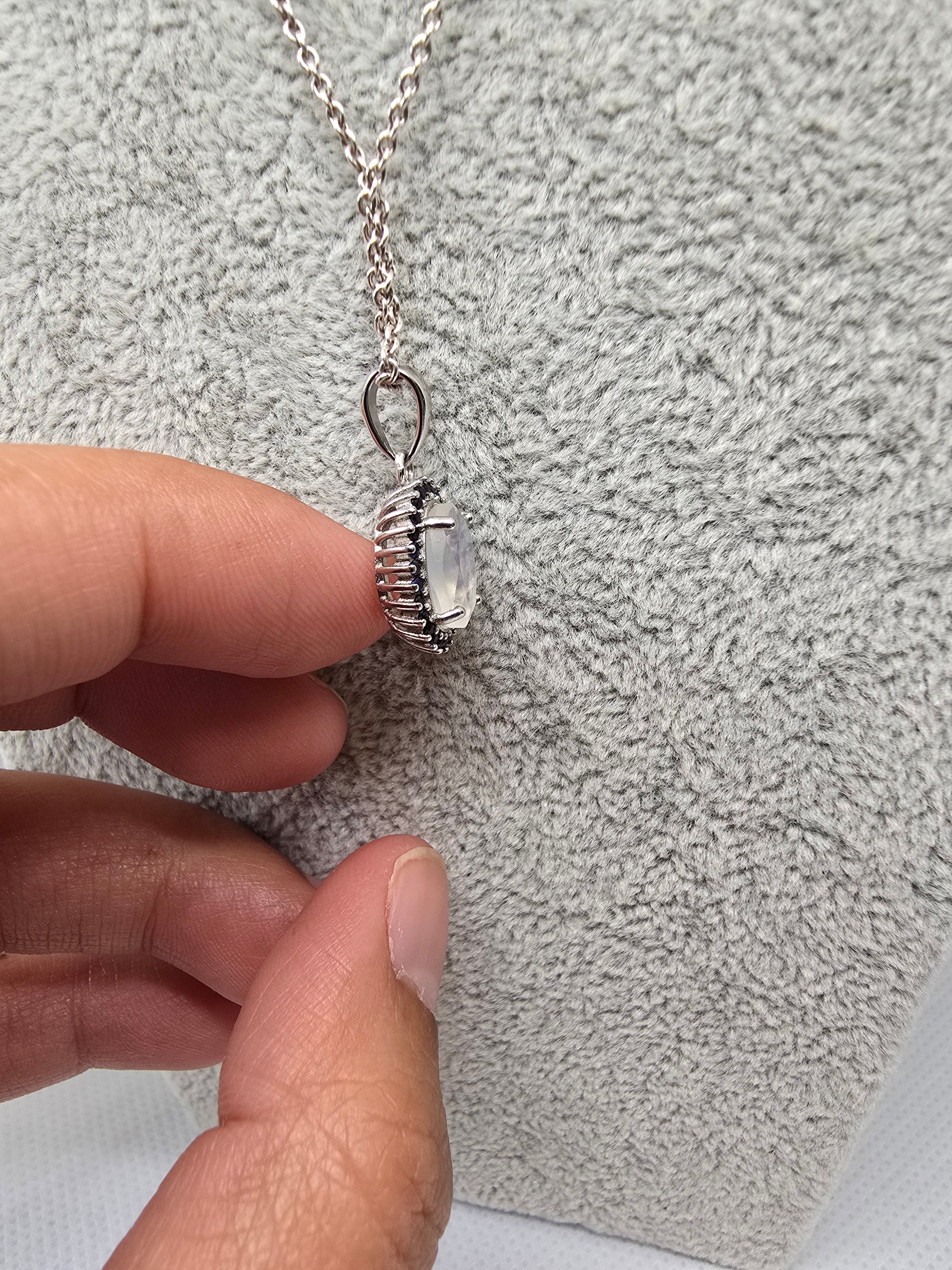 Natural Moonstone Pendant – S925 Setting