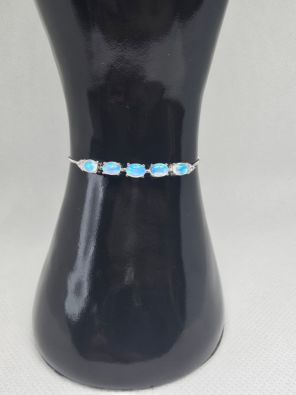 Opal Bolo Bracelet | S925 Sterling Silver | Adjustable