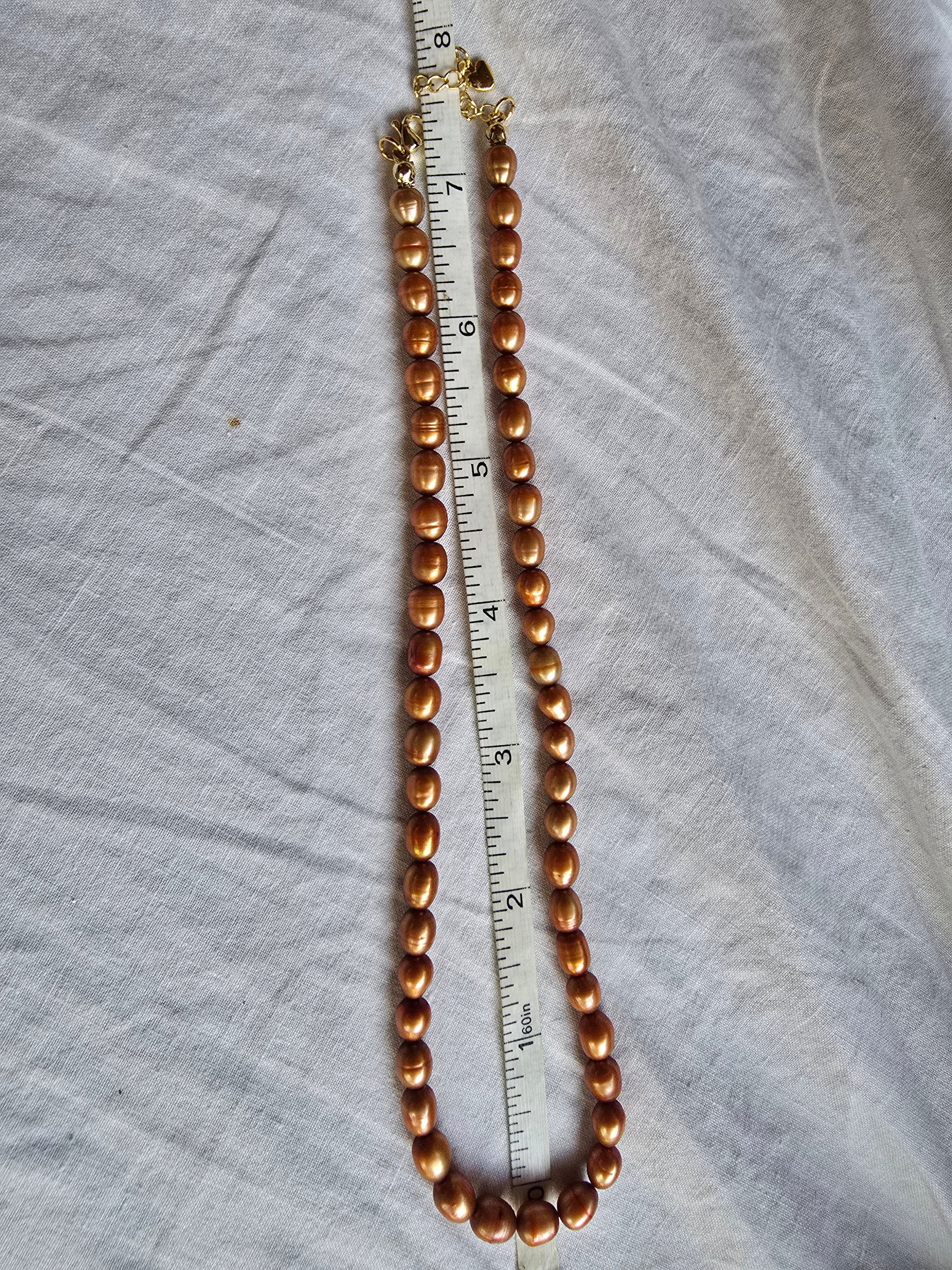 Chocolate Brown Freshwater Pearl Choker Necklace
