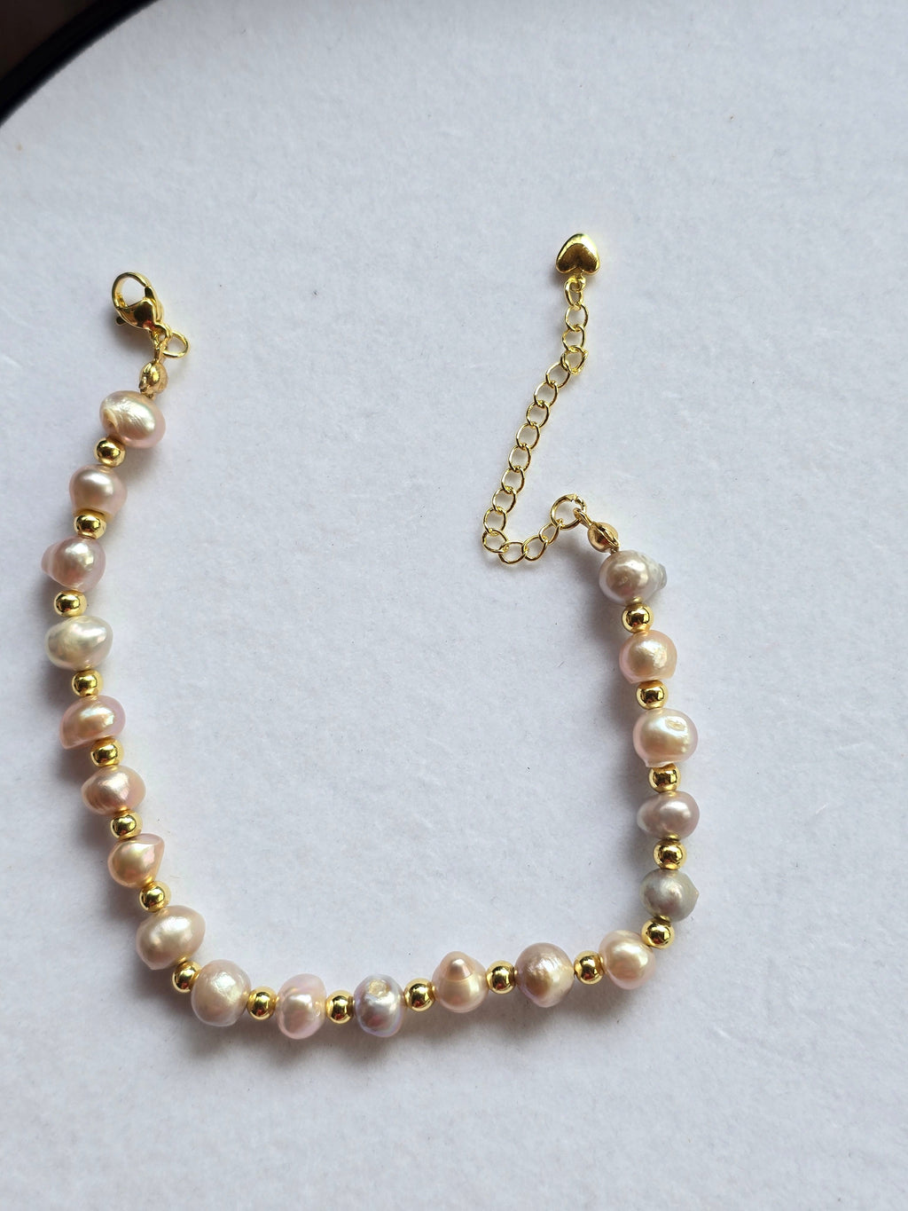 Real Pink Baroque Freshwater Pearl Bracelet | 7.5–10 Inch