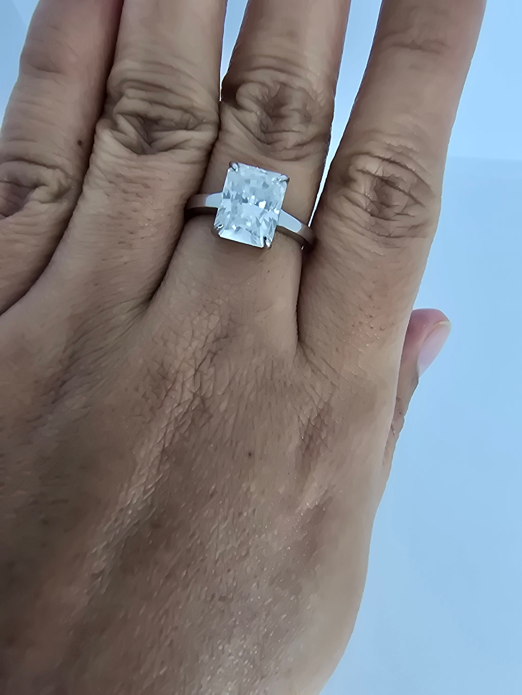 4ct Moissanite Cushion Cut Solitaire Ring | S925 Silver | GRA Certified