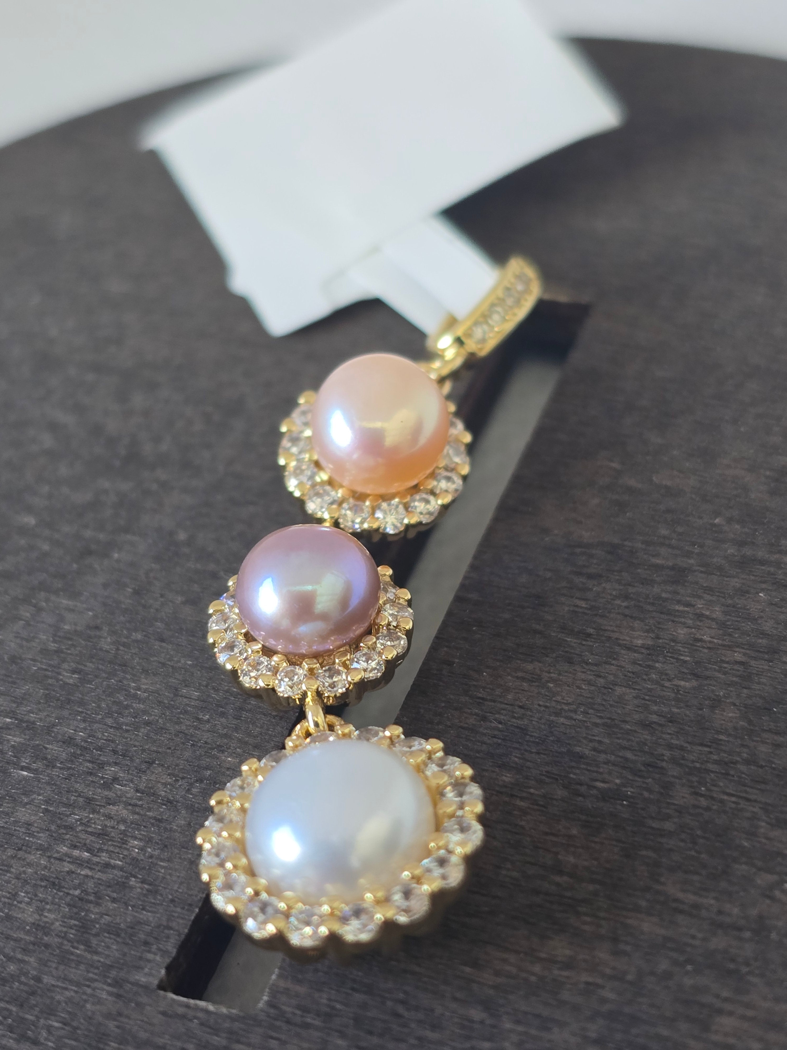 Triple Freshwater Pearl Drop Pendant