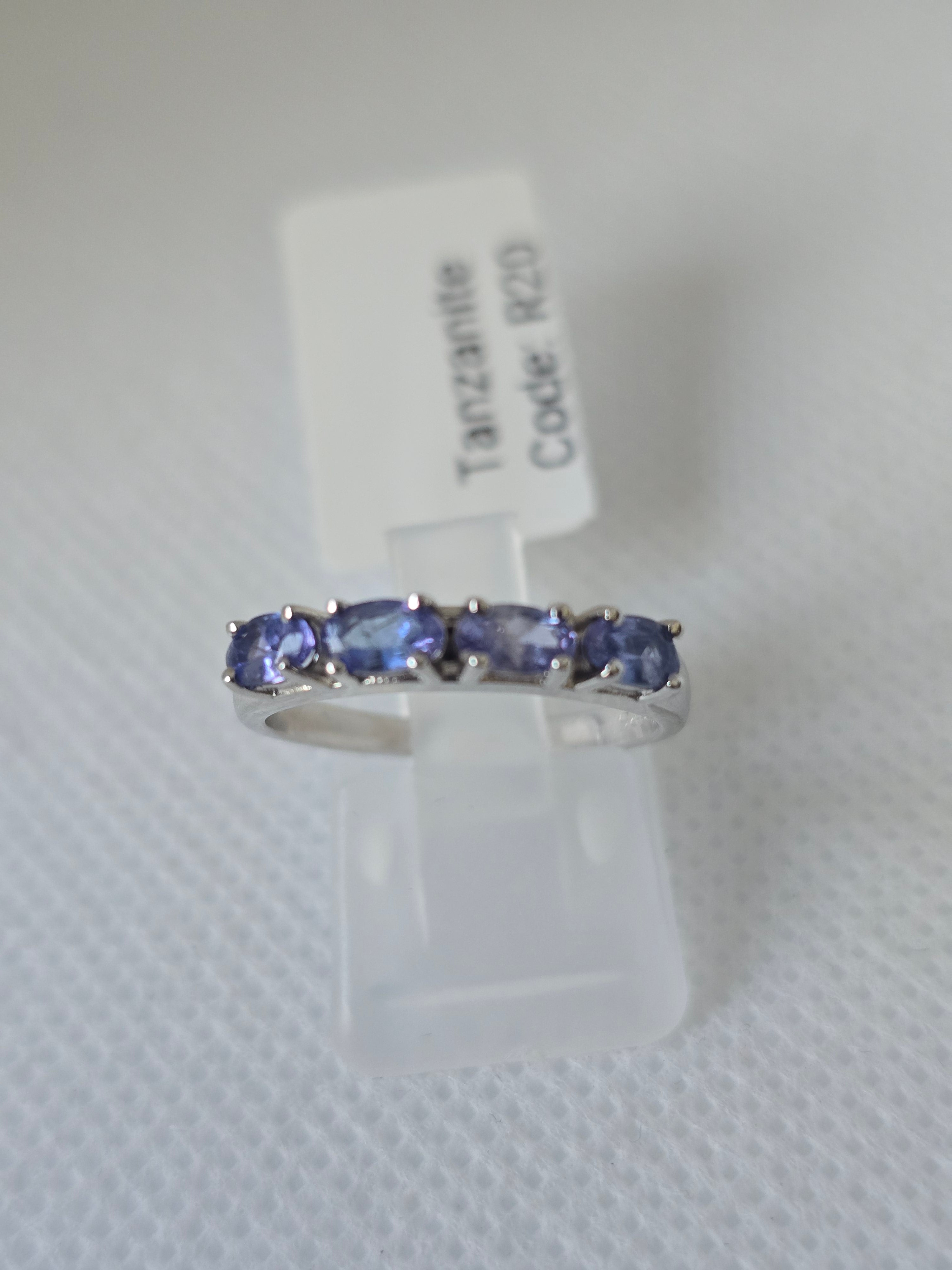 Tanzanite Five-Stone Band Ring in S925 Silver